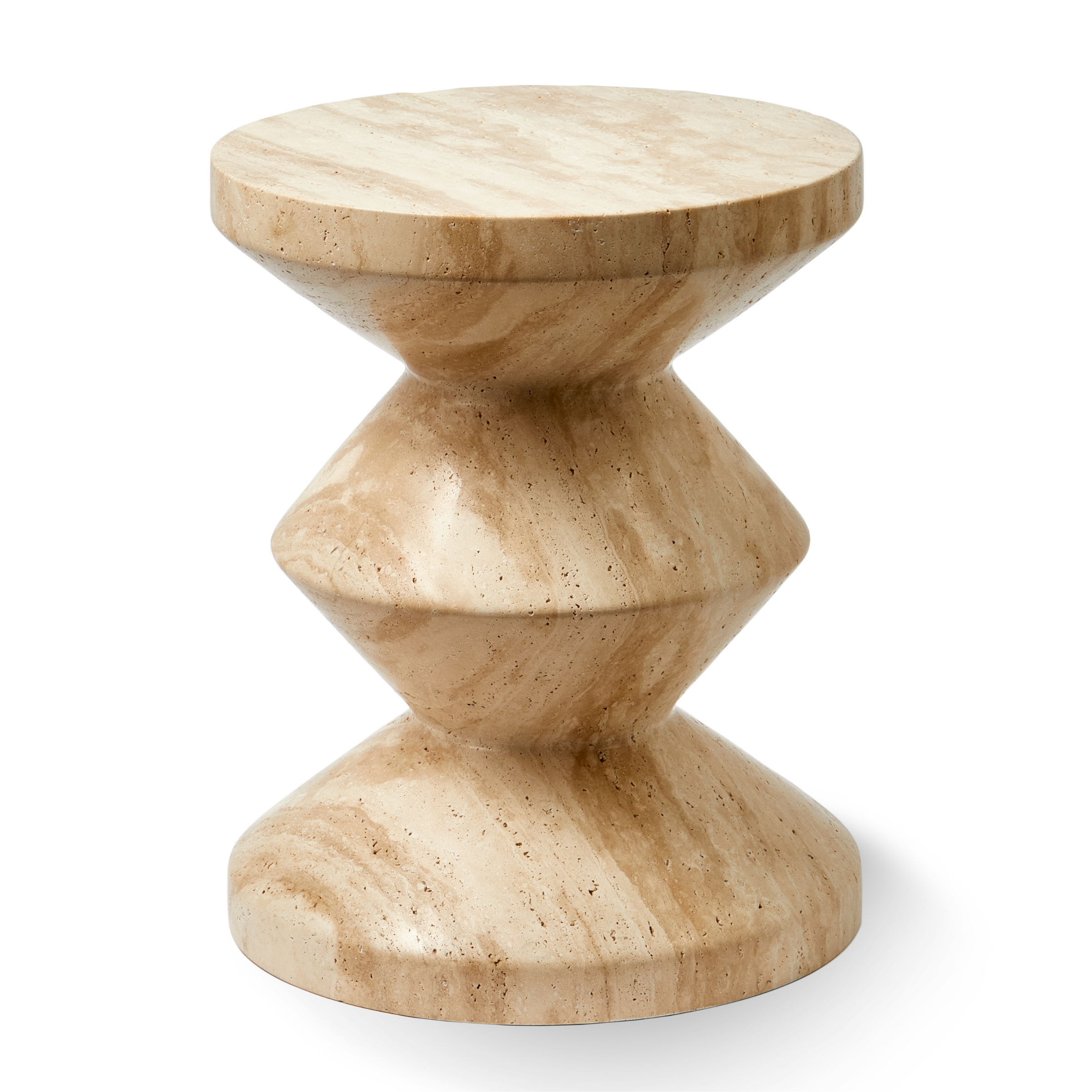 ZIG ZAG Hocker Travertin