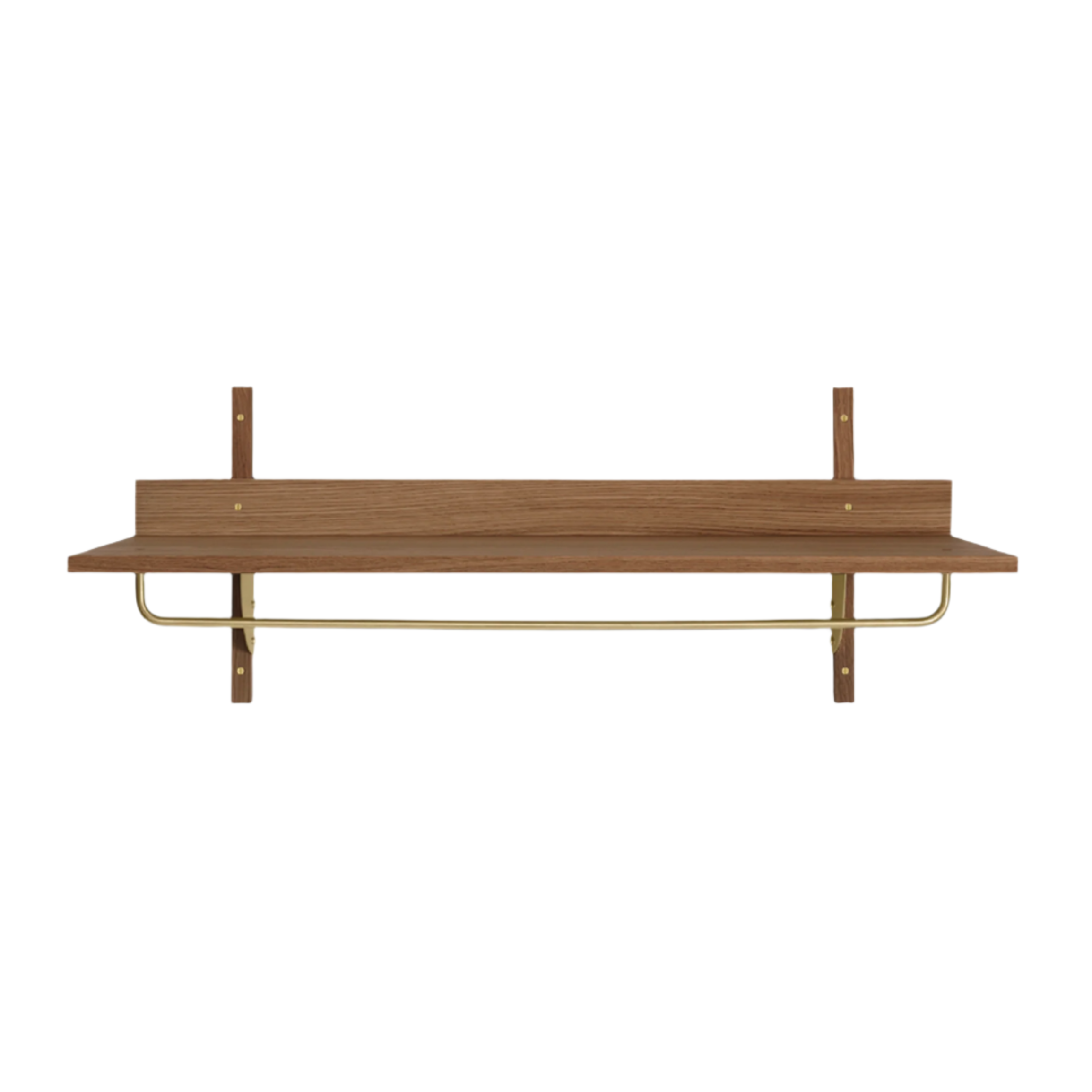 SECTOR RACK SHELF Regal mit Reling, Eichenfurnier geräuchert