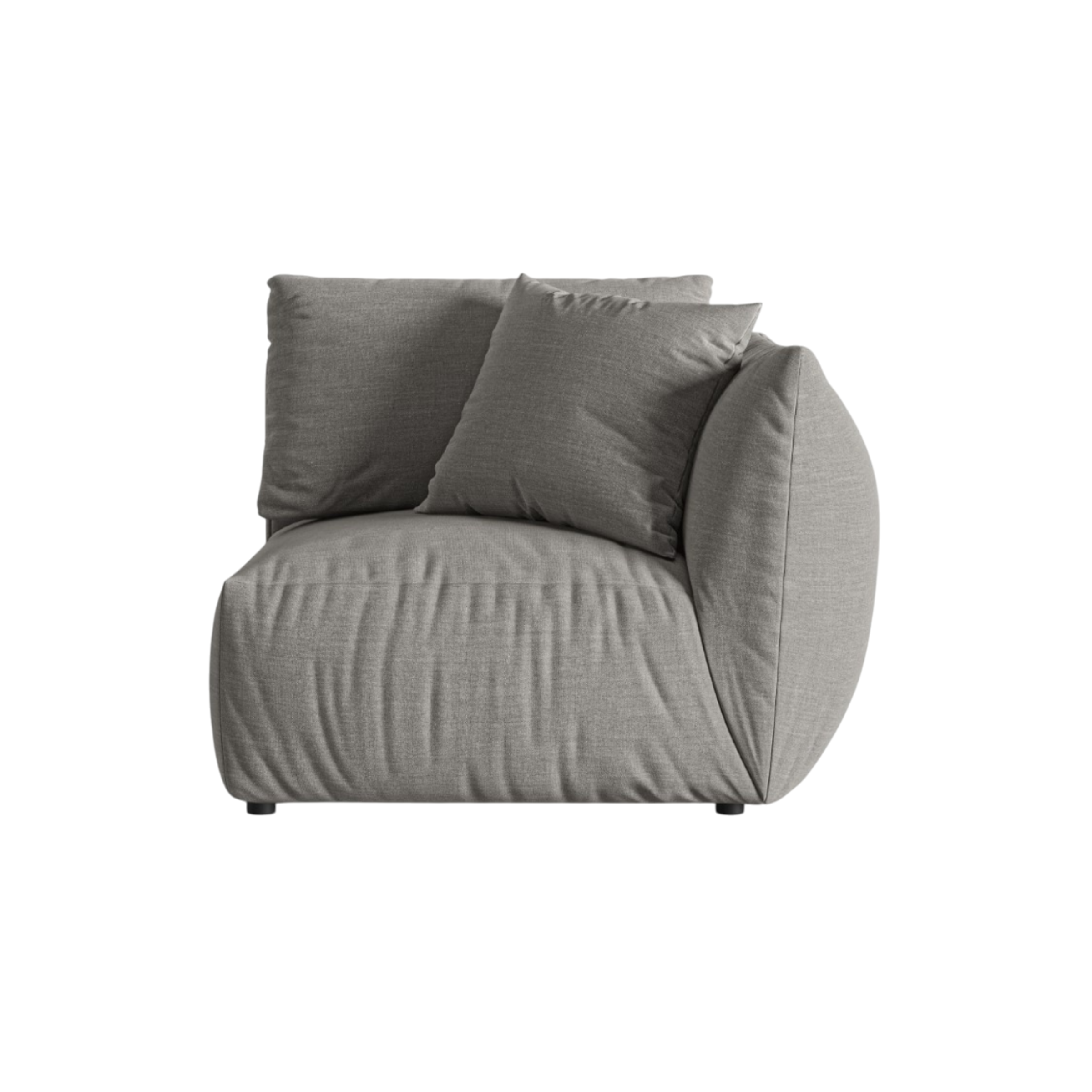 Modulares Sofa CHRIS - rechte Element graues Chenille