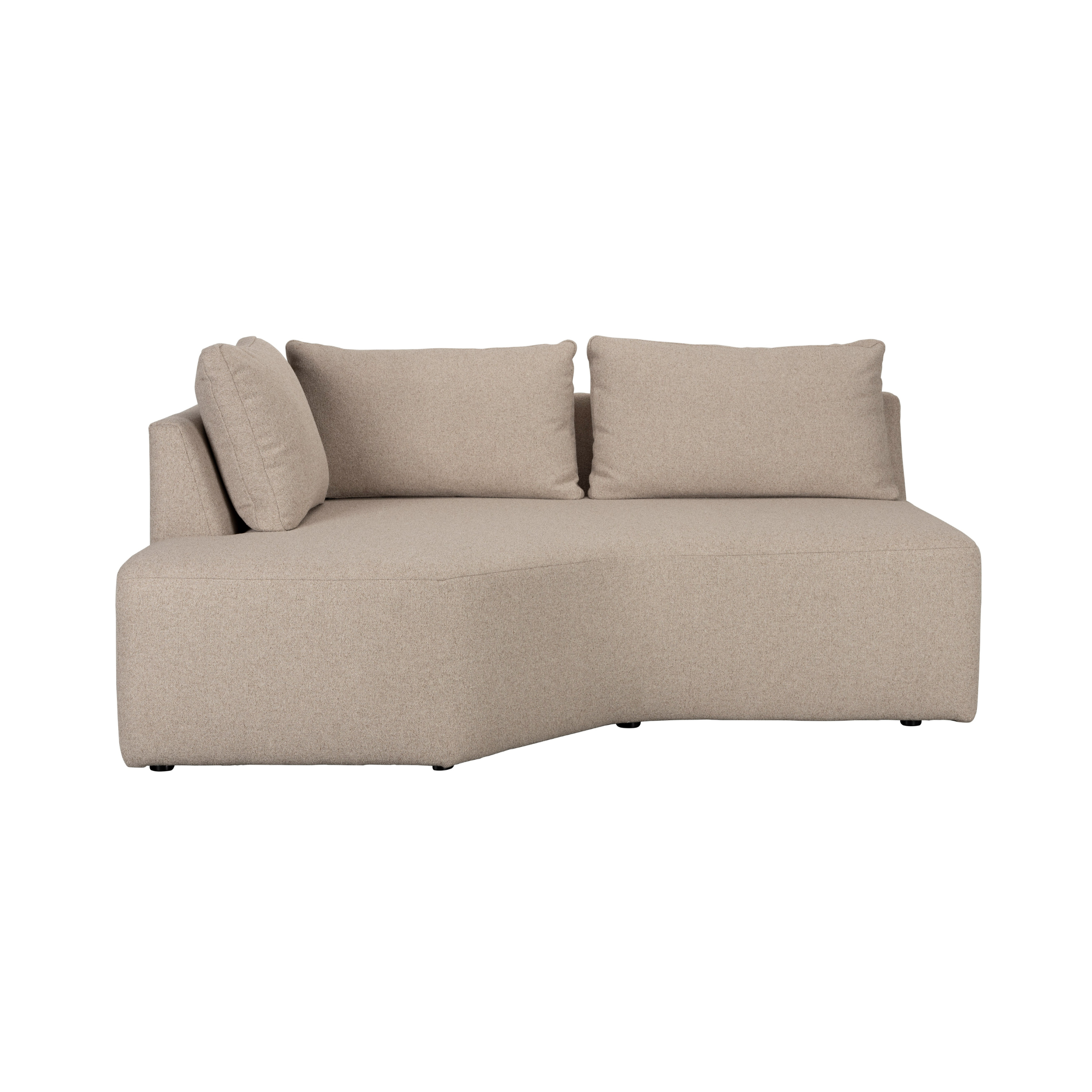 Modulares Sofa PROSPER - linkes Endelement in Cappuccino