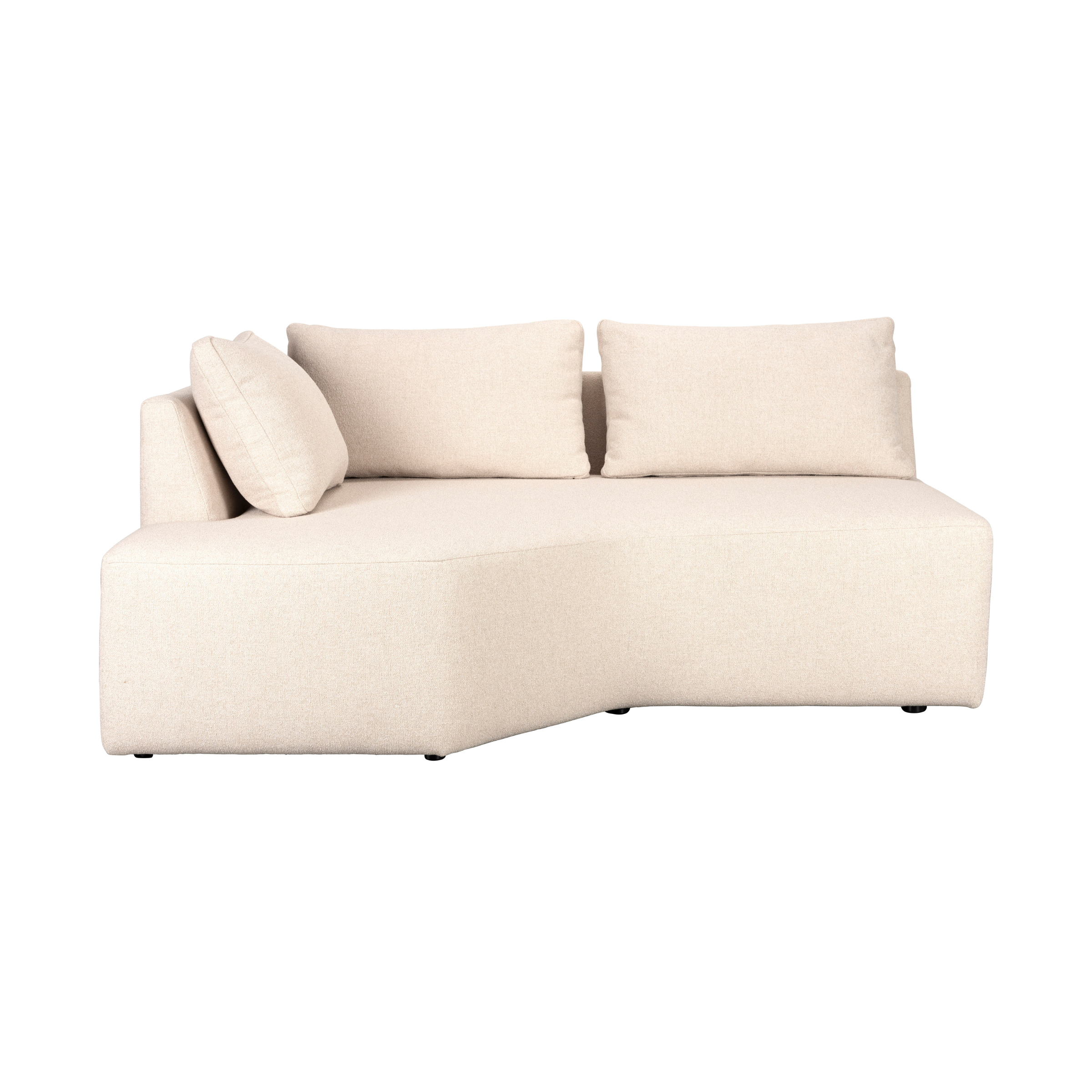 Modulares Sofa PROSPER - linkes Endelement in Sandfarbe