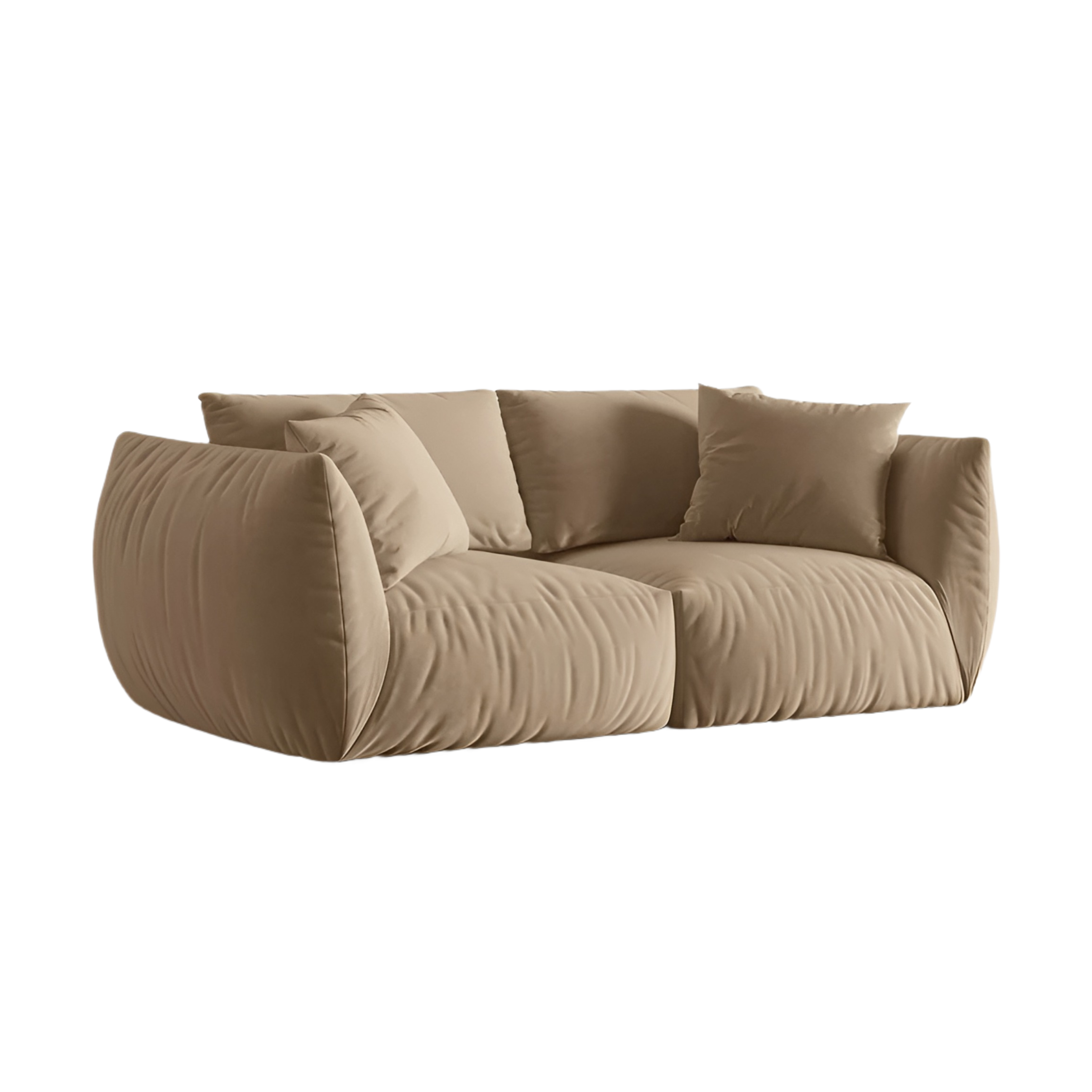 Sofa aus Samt 3-sitzig CHRIS sandfarben