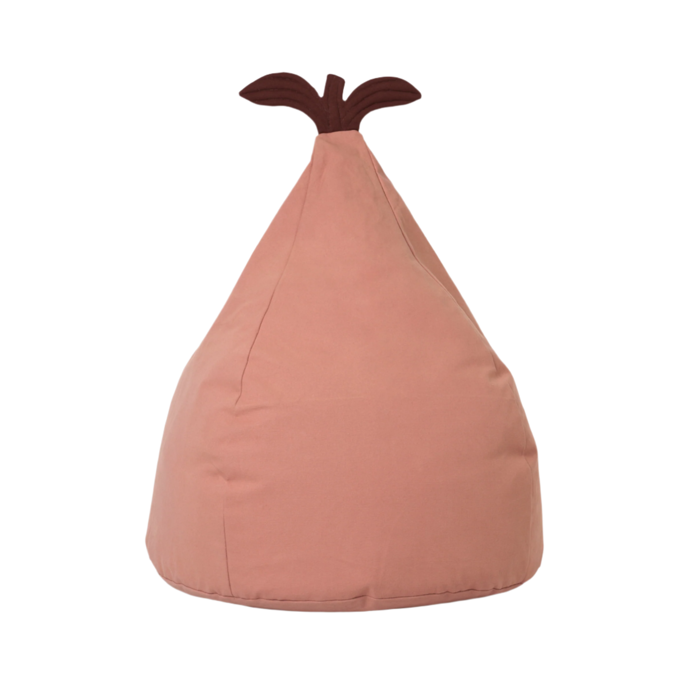 PEAR Pouf hellrosa mit braun