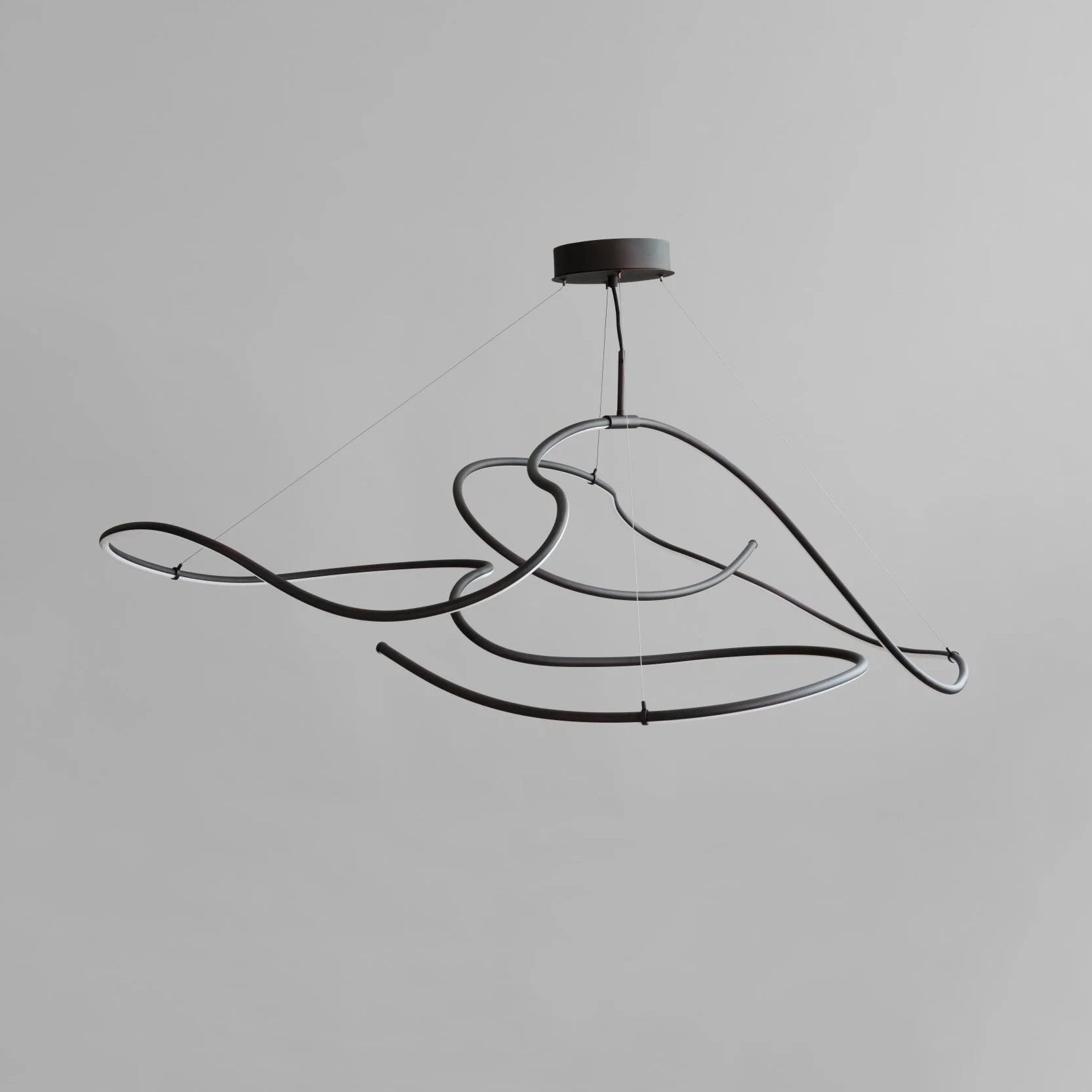 GHOST chandelier burnt black