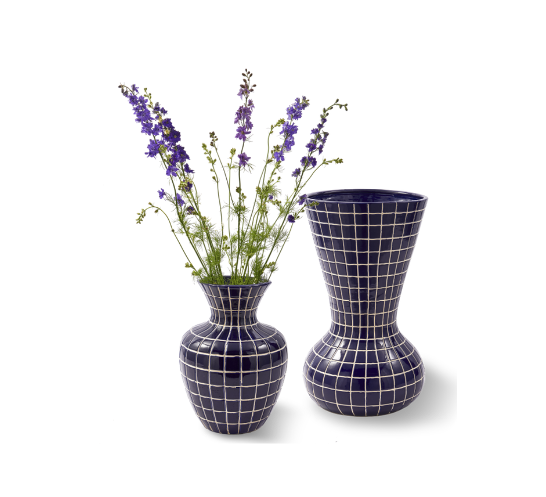 HAMAM Vase dunkelblau