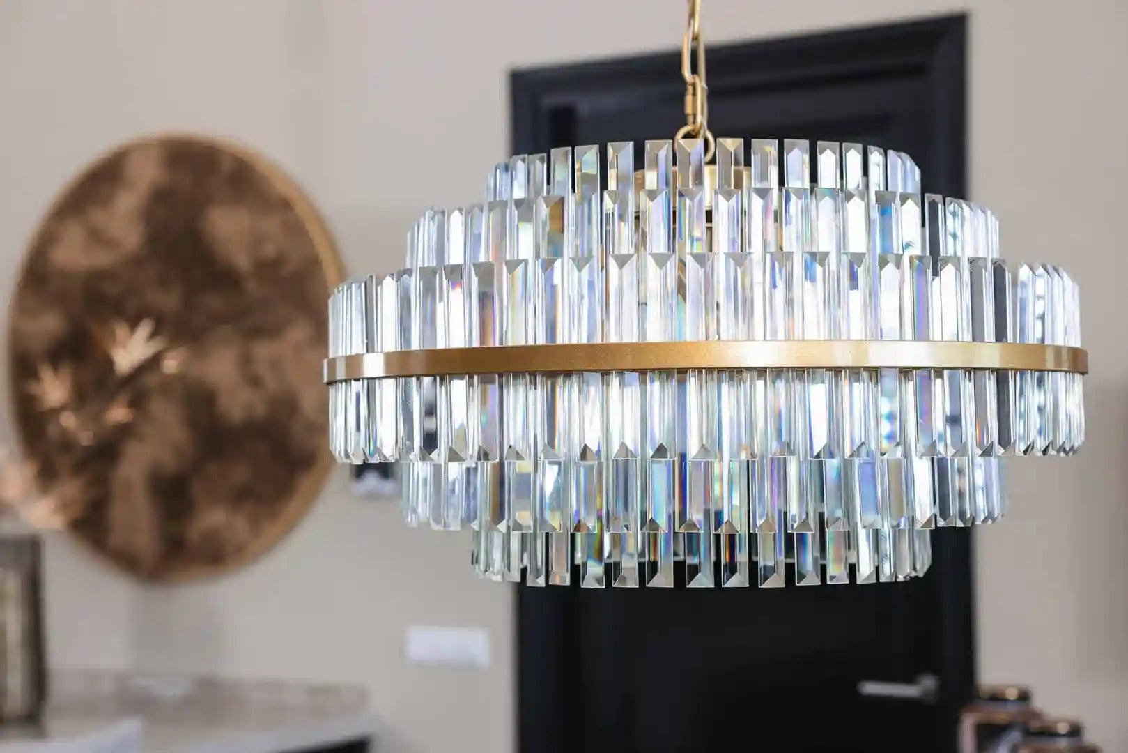 DESIRE crystal chandelier with gold