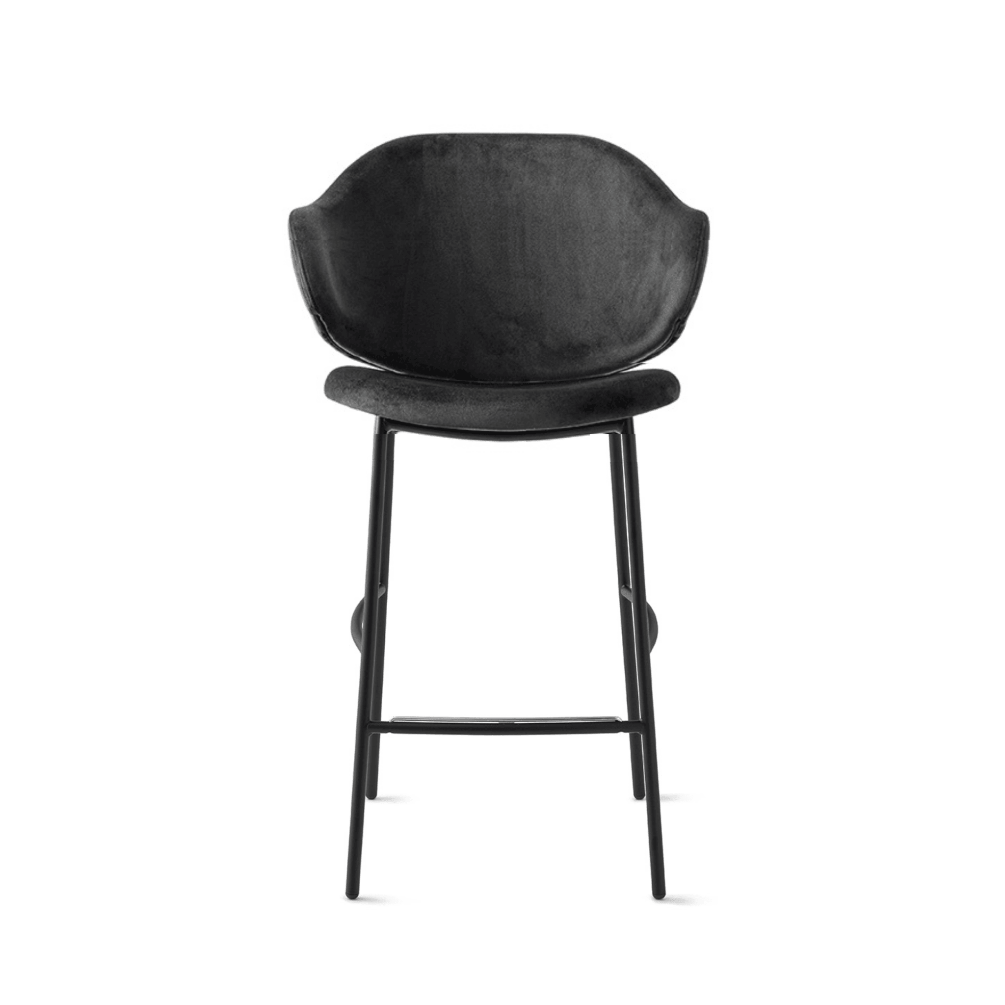 Hoker aksamitny HOLLY czarny Calligaris matowa czerń Eye on Design