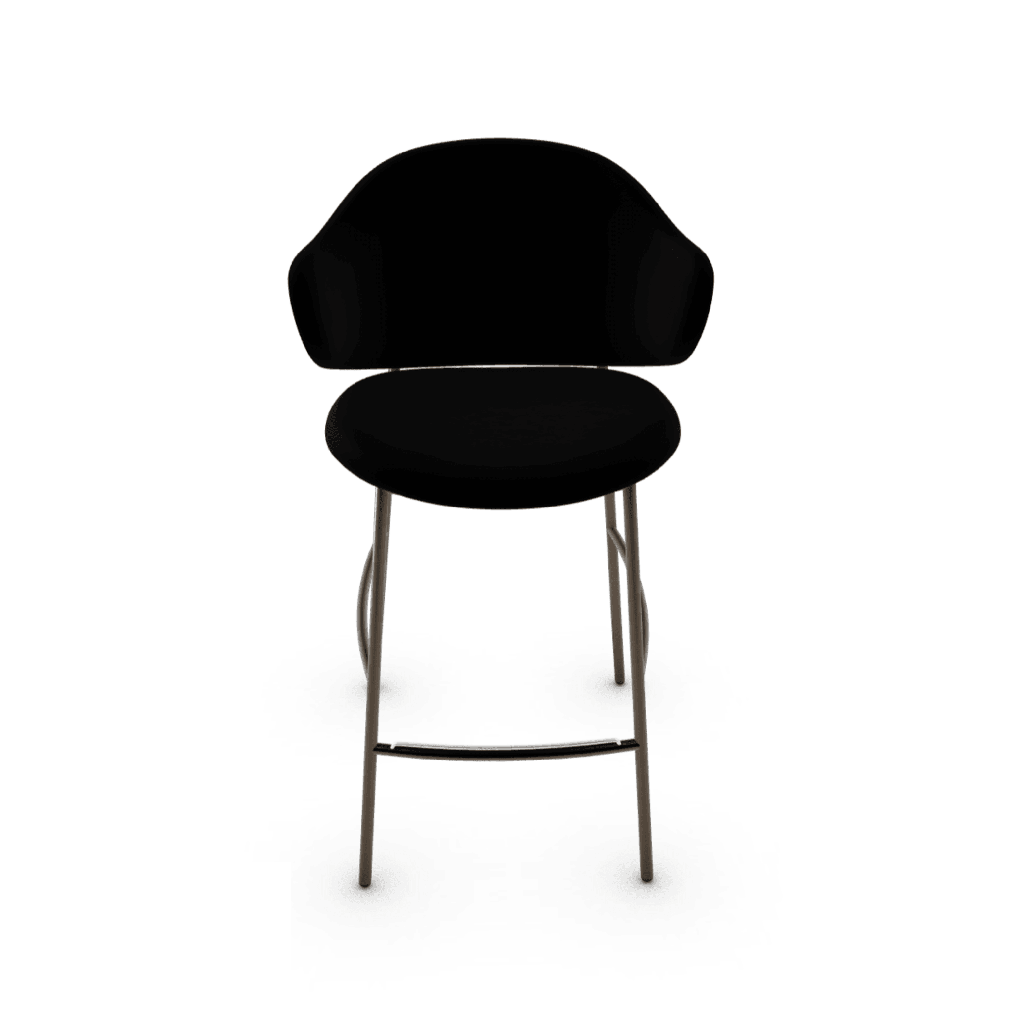 Hoker aksamitny HOLLY czarny Calligaris matowy brąz Eye on Design