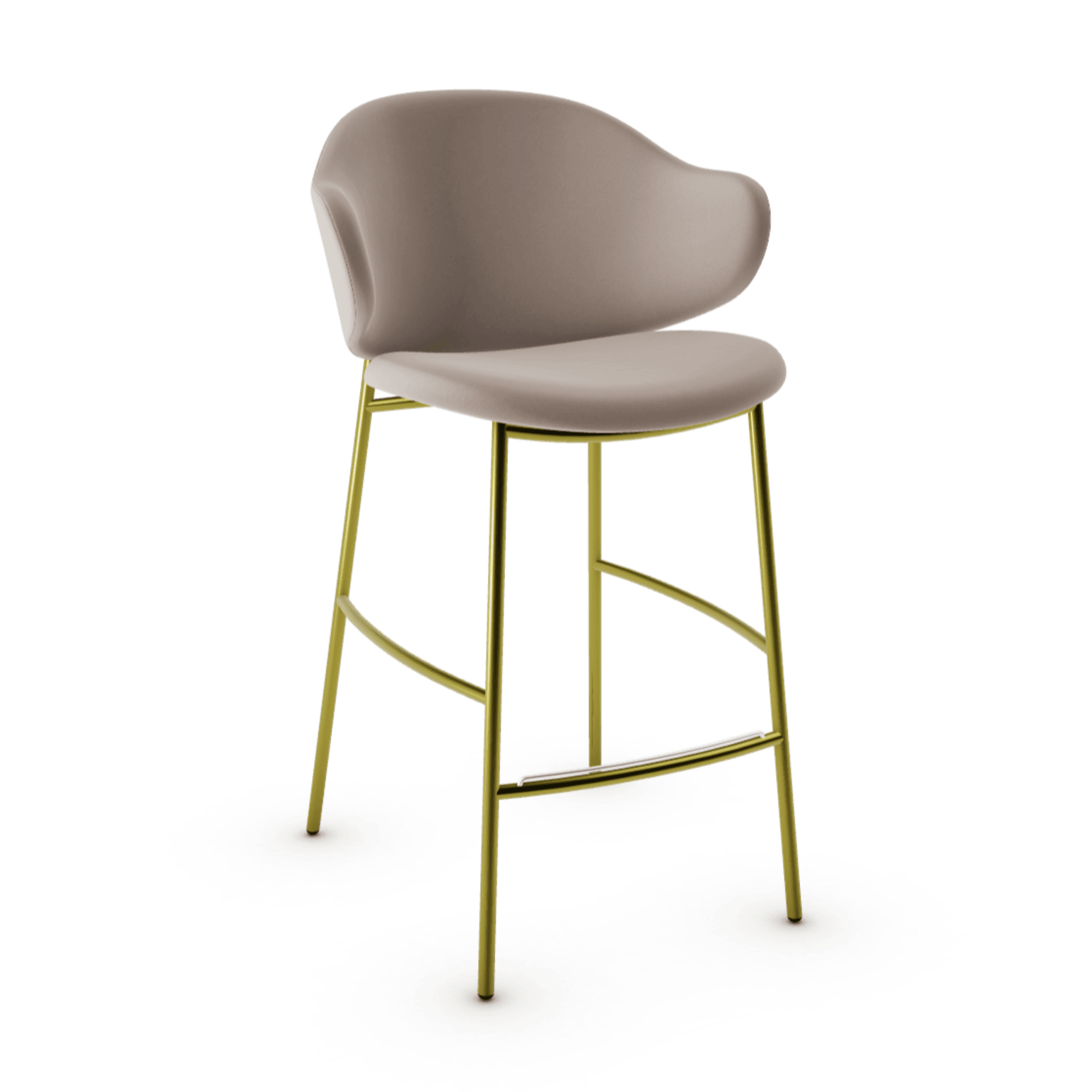 Hoker aksamitny HOLLY piaskowy Calligaris matowy mosiądz Eye on Design