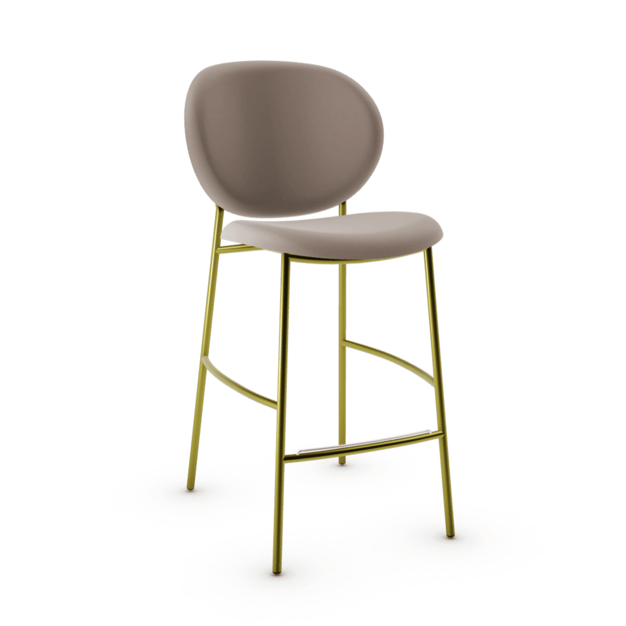 Hoker aksamitny INÈS piaskowy Calligaris matowy mosiądz Eye on Design
