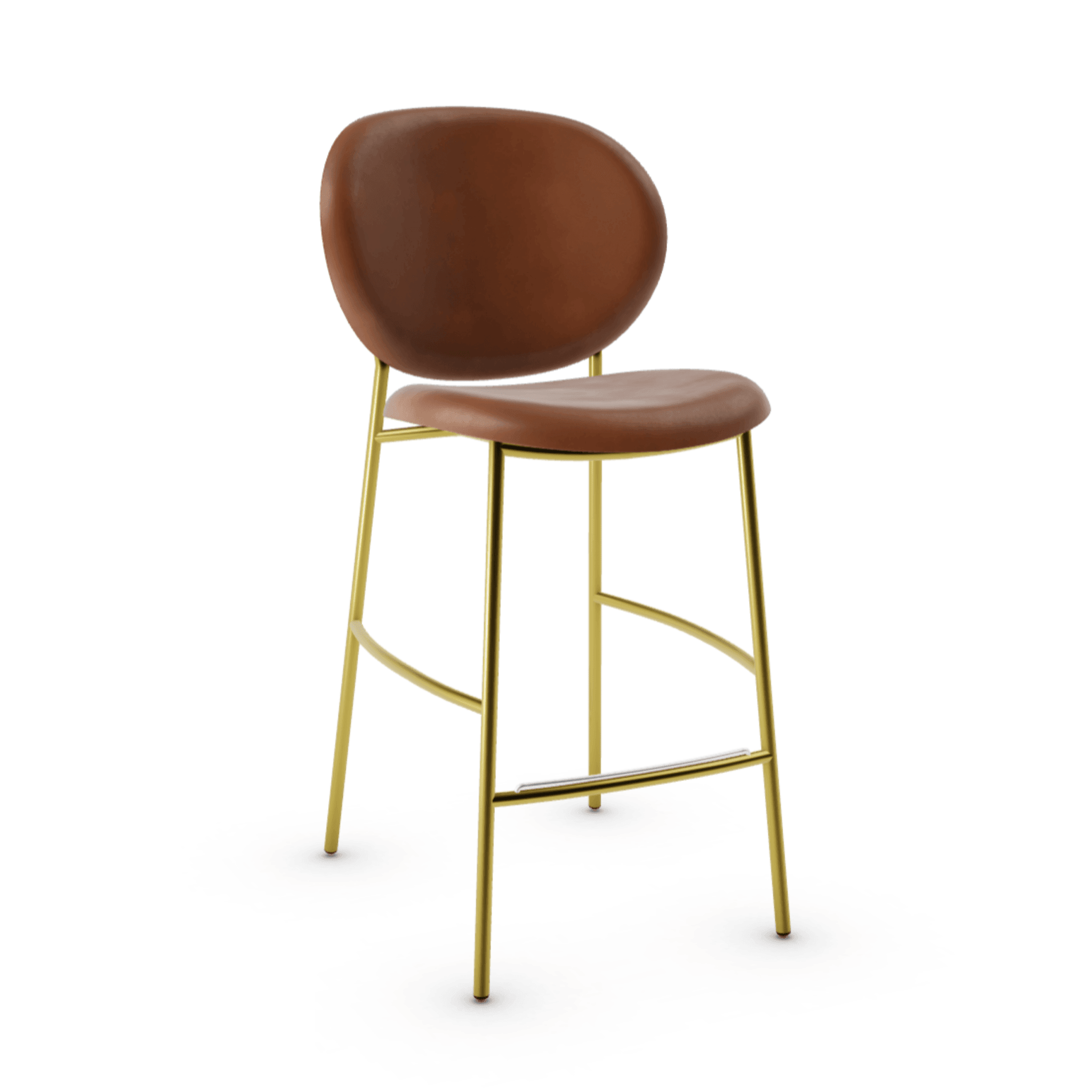 Hoker INÈS brązowy Calligaris polerowany mosiądz Eye on Design