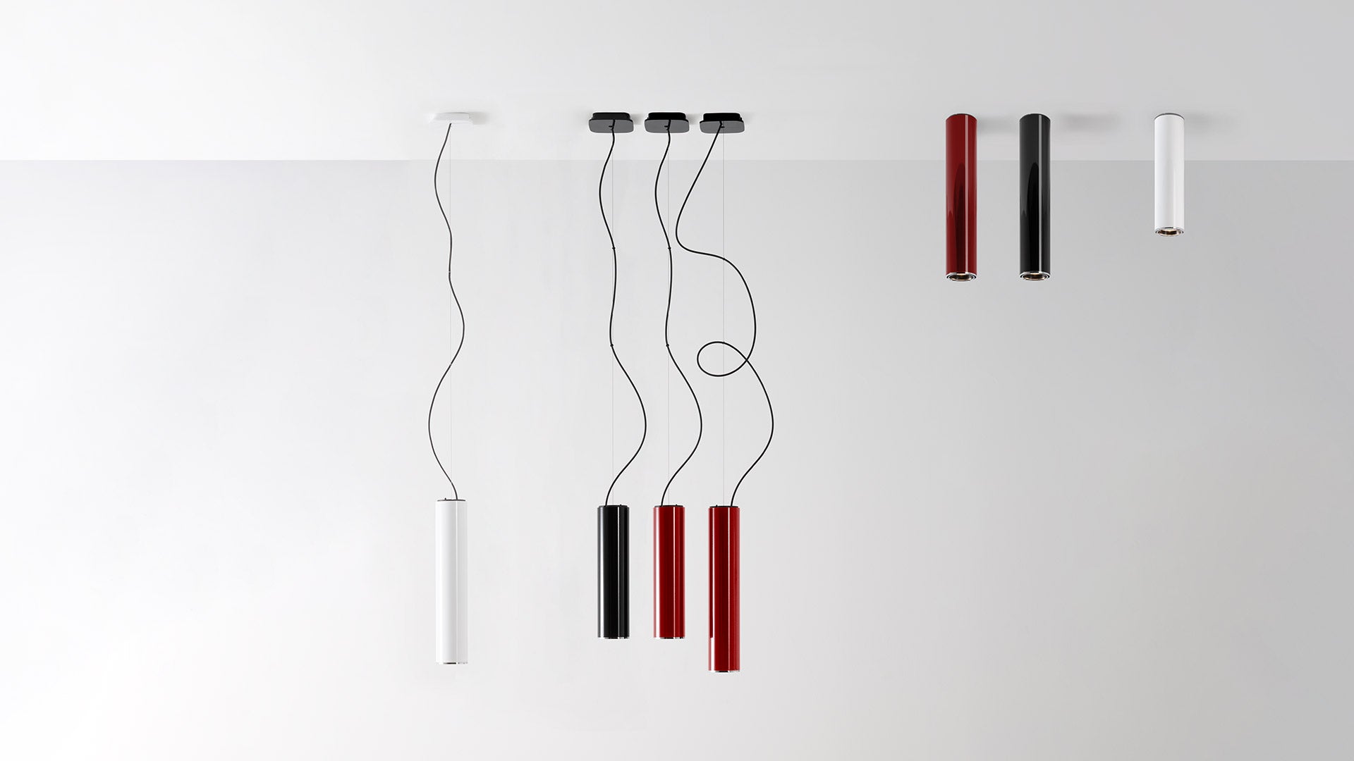 Deckenleuchte LLIO rubinrot