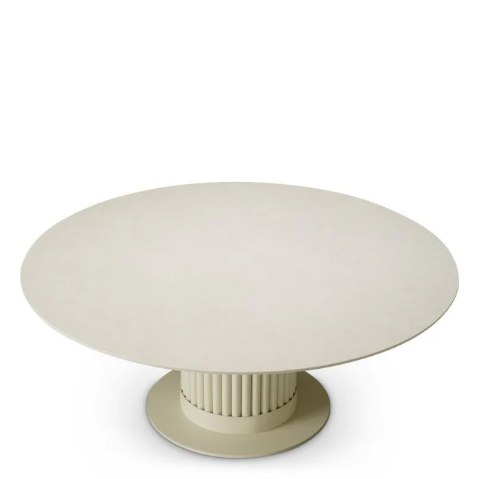 VOLTERRA Cream Ceramic Outdoor Coffee Table
