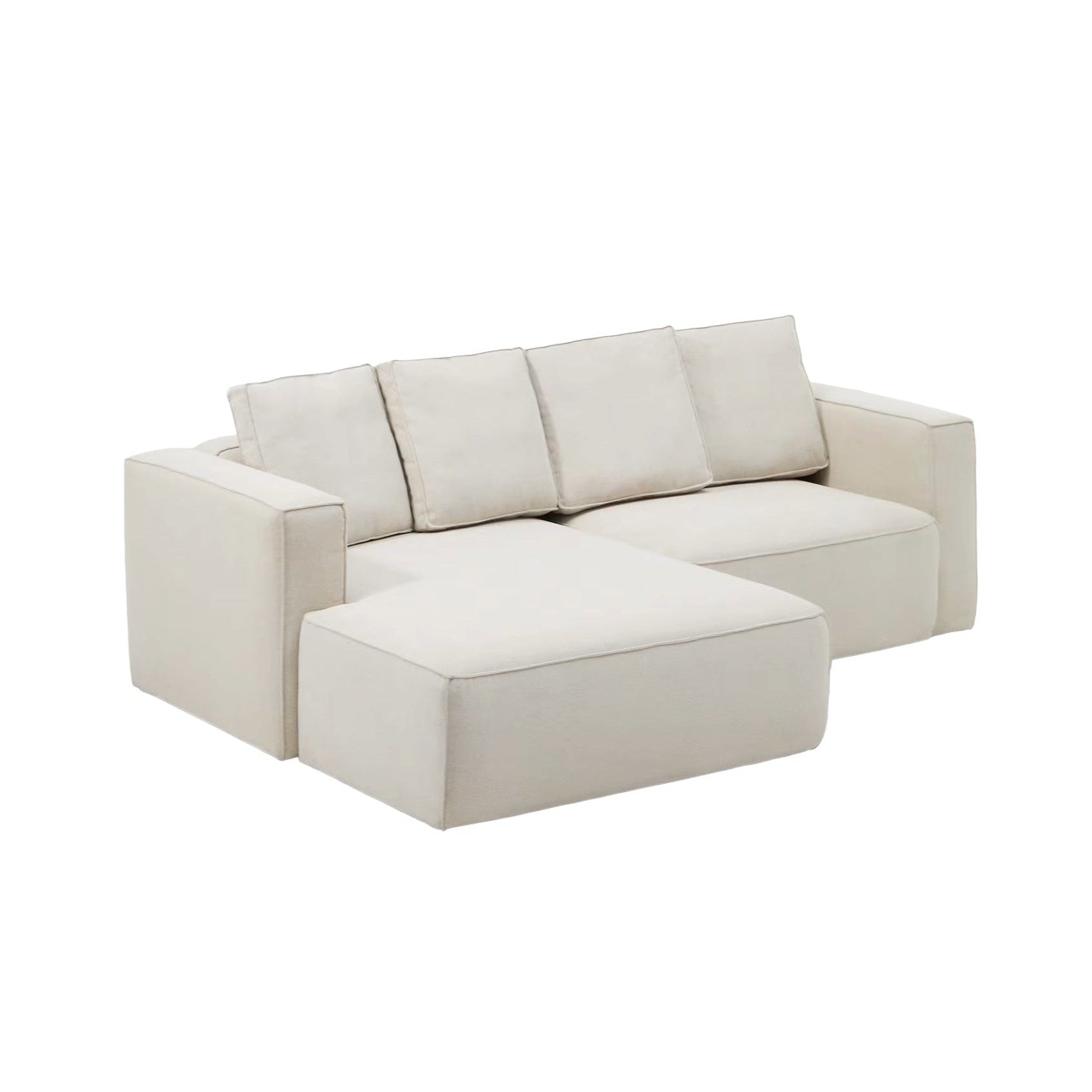Left-facing 3-seater sofa bed MARELA beige