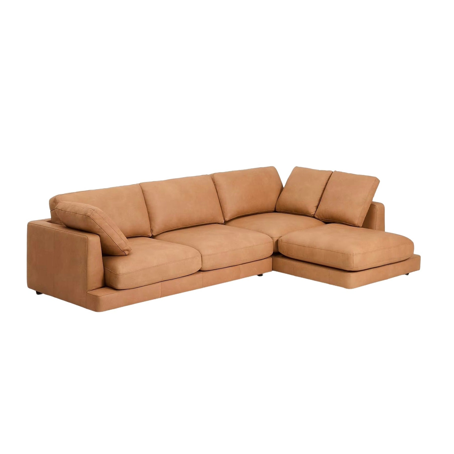 4-seater right-facing corner sofa GALA natural leather