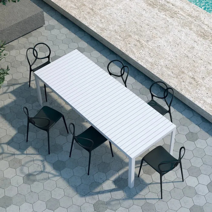 Kalimba white garden table