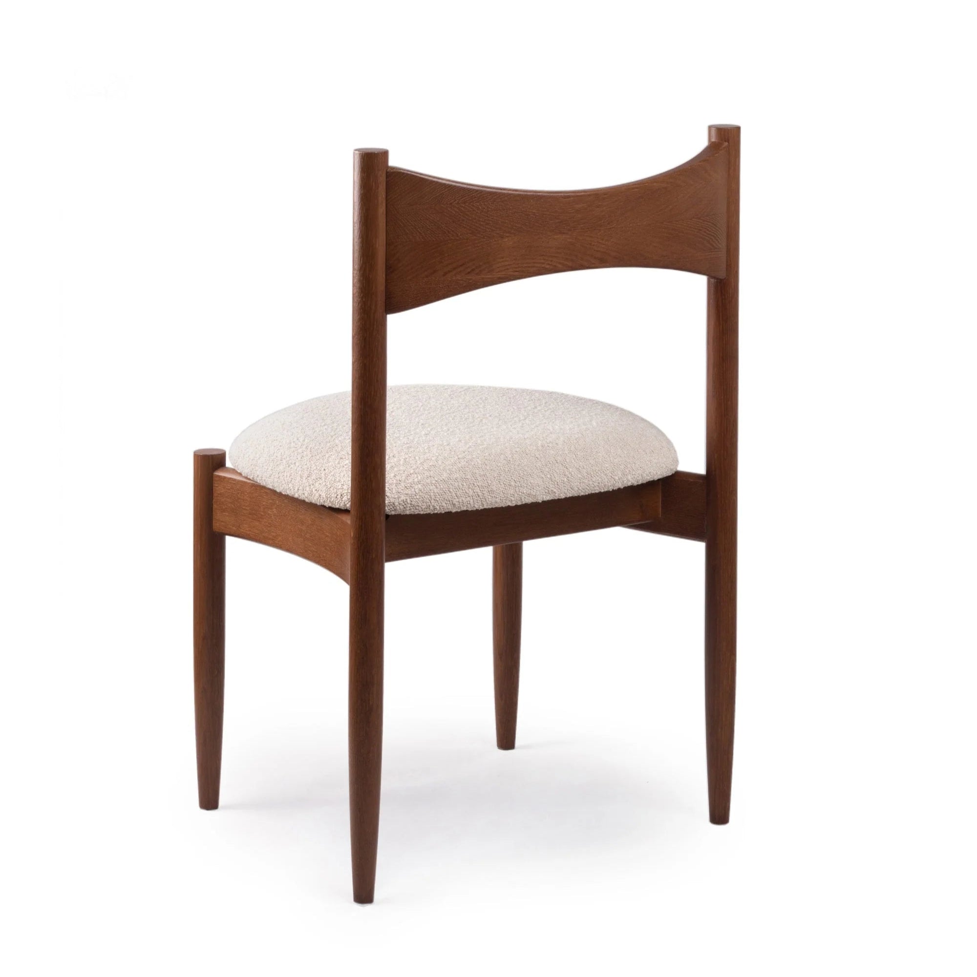 Stuhl KEMI beige mit dunklem Eichenholz