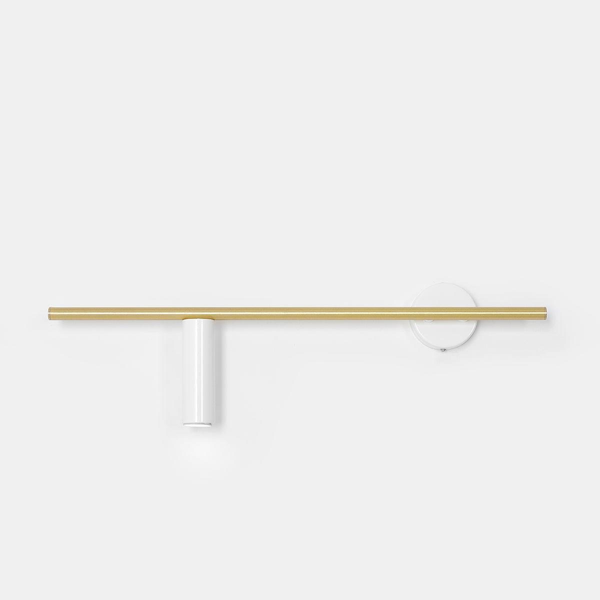 Kinkiet lewostronny TREVO biały z mosiężnym wykończeniem Artera Eye on Design