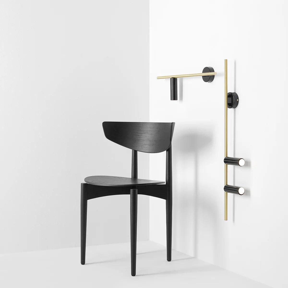 Kinkiet prawostronny TREVO czarny z mosiężnym wykończeniem Artera Eye on Design