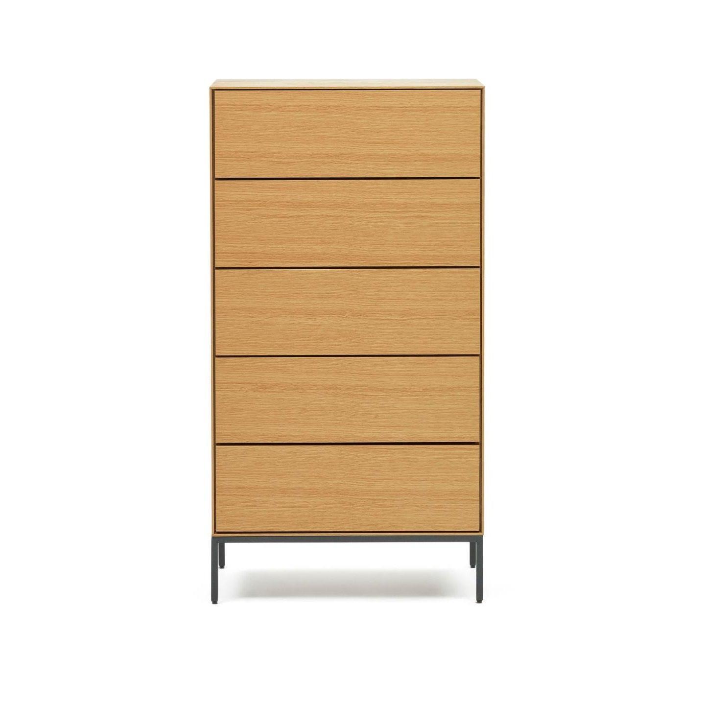 Komoda wysoka z szufladami VEDRANA fornir dębowy La Forma Eye on Design