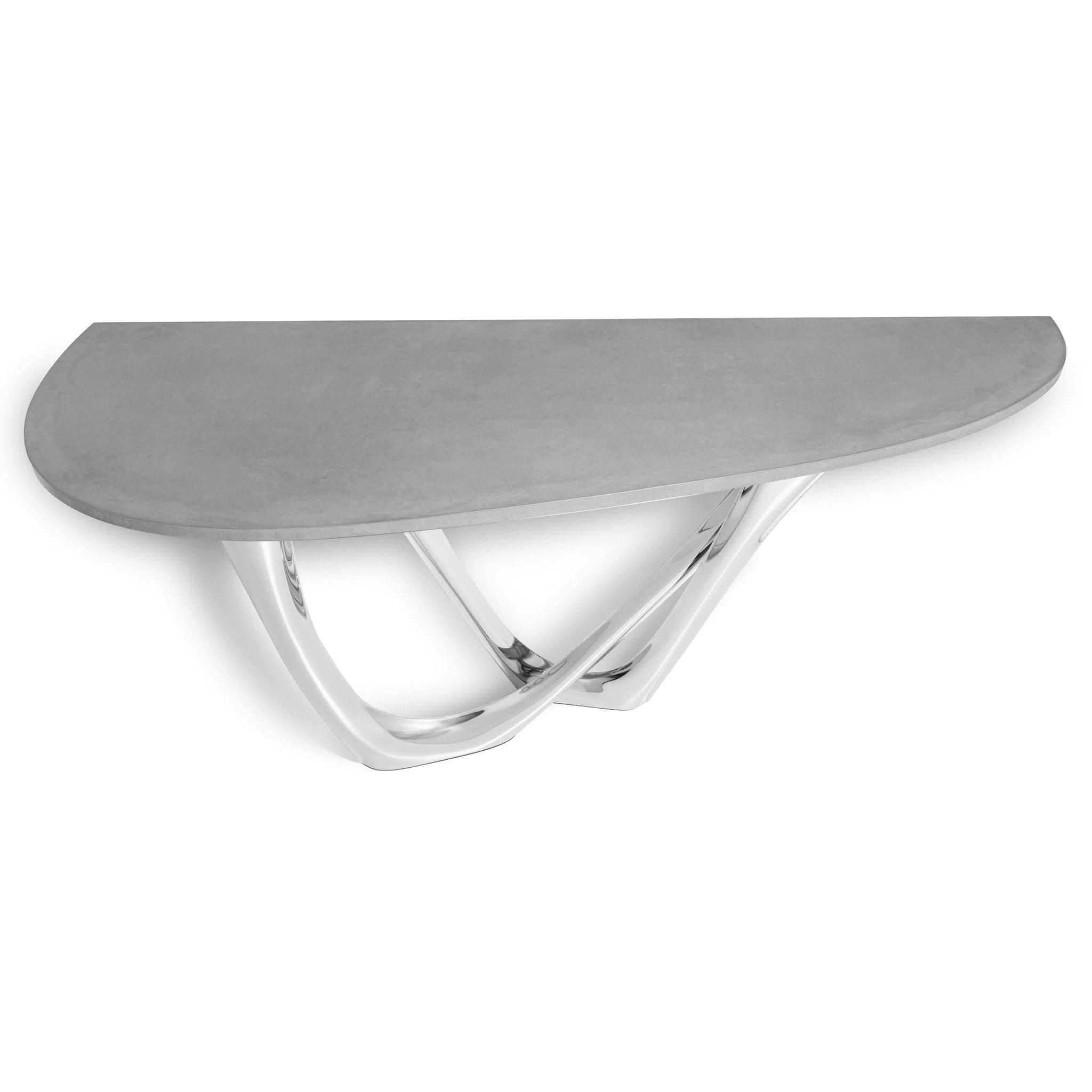 Konsola G-CONSOLE DUO polerowana stal z betonowym blatem Zieta Studio Eye on Design