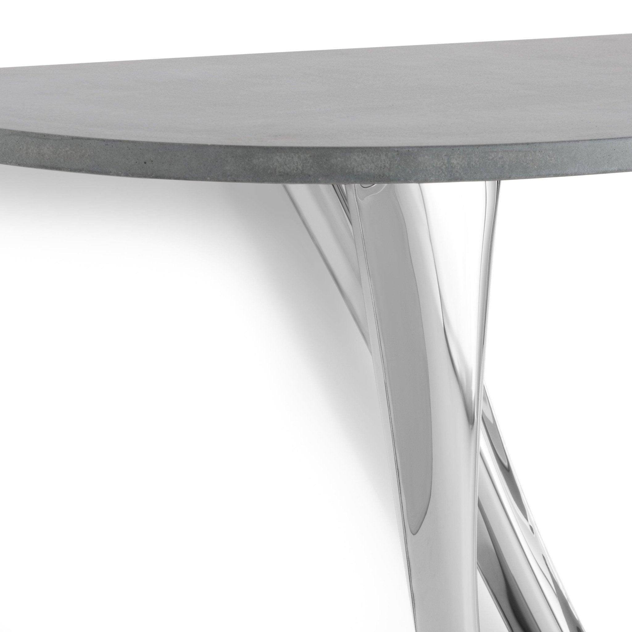 Konsola G-CONSOLE DUO polerowana stal z betonowym blatem Zieta Studio Eye on Design
