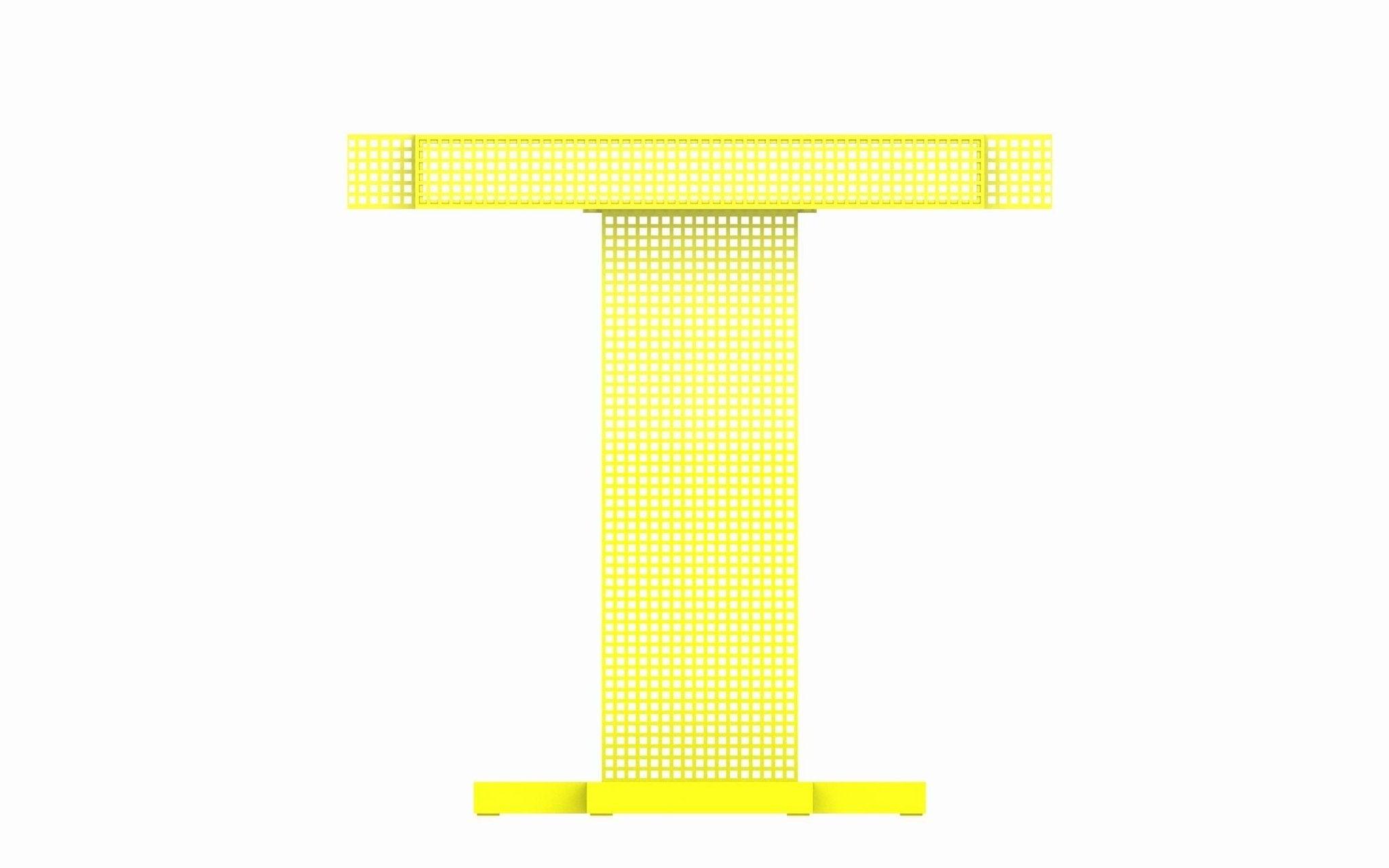 Konsola METROPOLIS stalowy Mati Sipiora Neonowy żółty Eye on Design