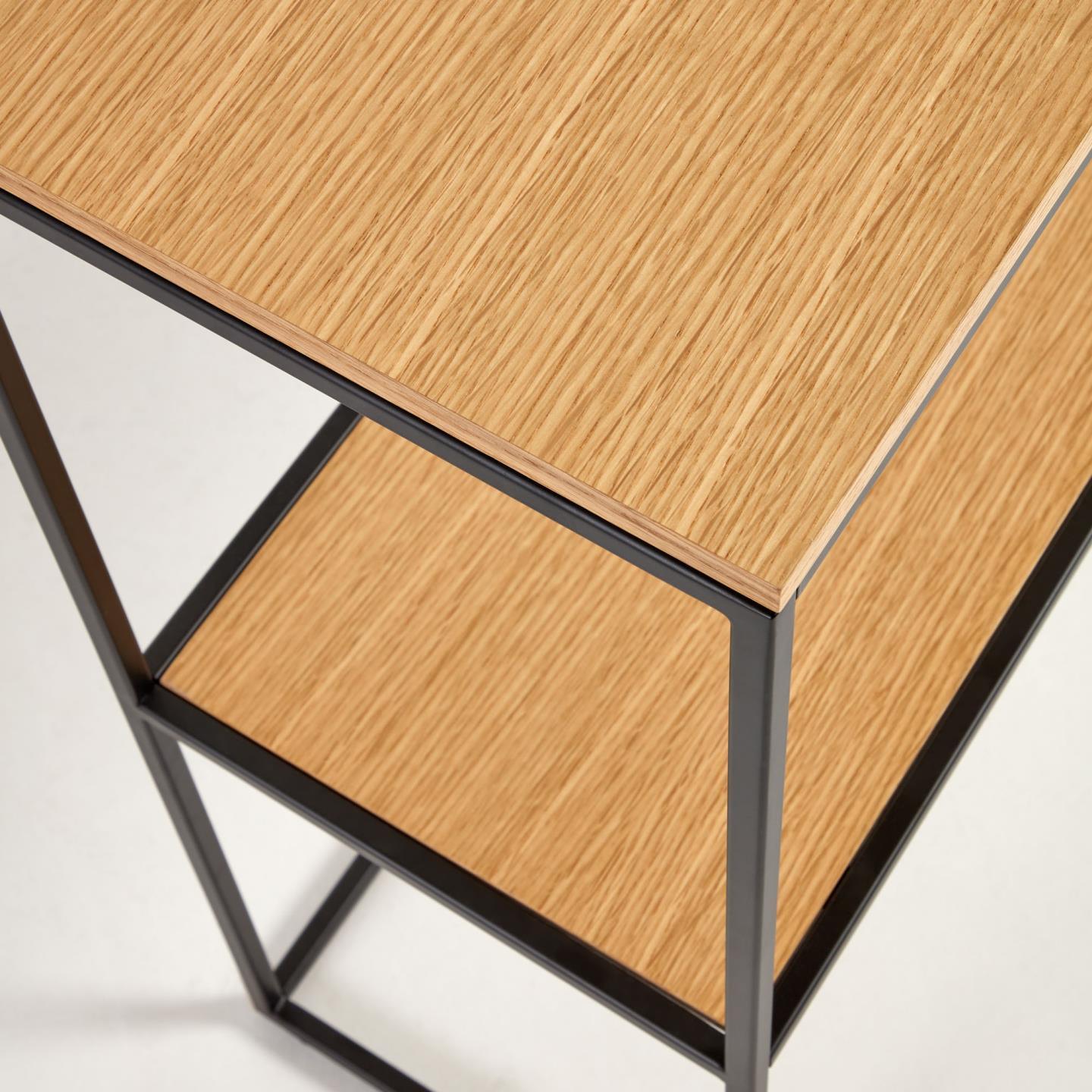 Konsola YOANA fornir dębowy z czarną podstawą La Forma Eye on Design