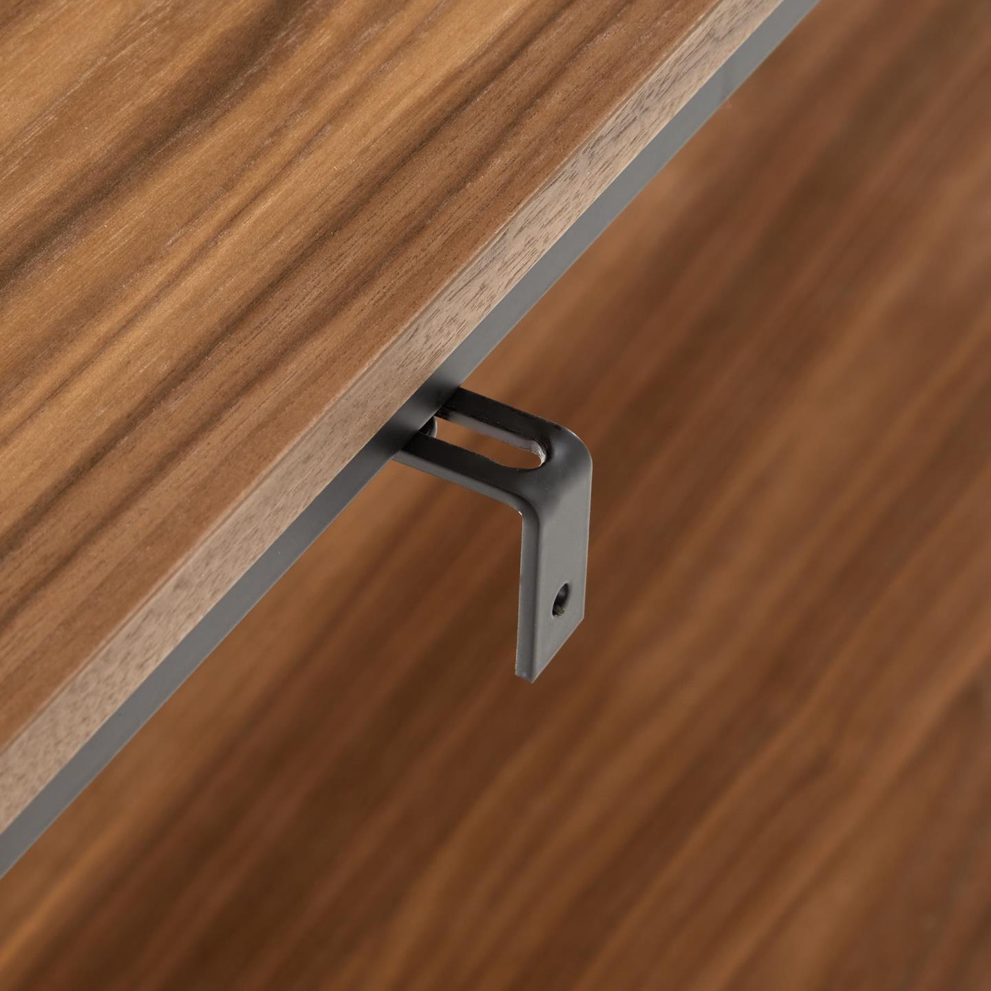 Konsola YOANA fornir orzechowy z czarną podstawą La Forma Eye on Design