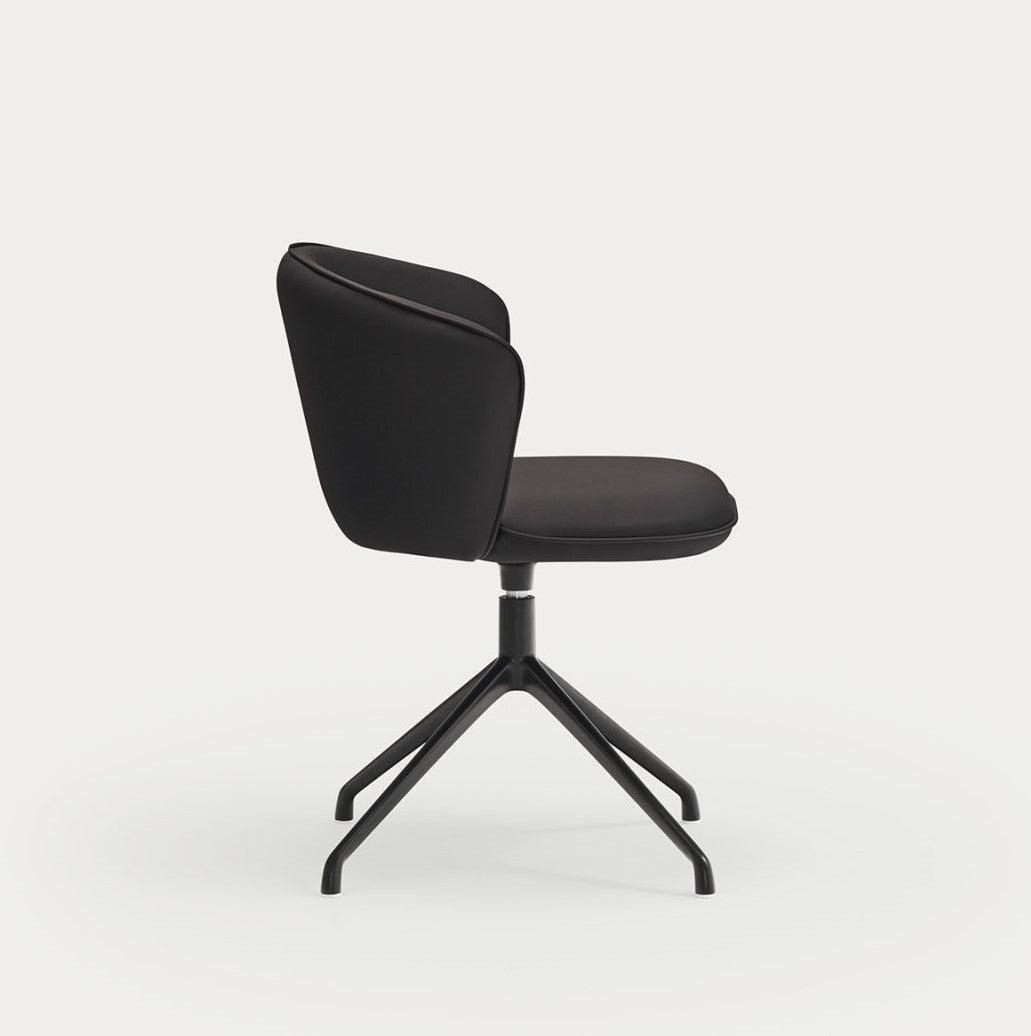 Krzesło ADD ekoskóra czarna z czarną podstawą Teulat Eye on Design