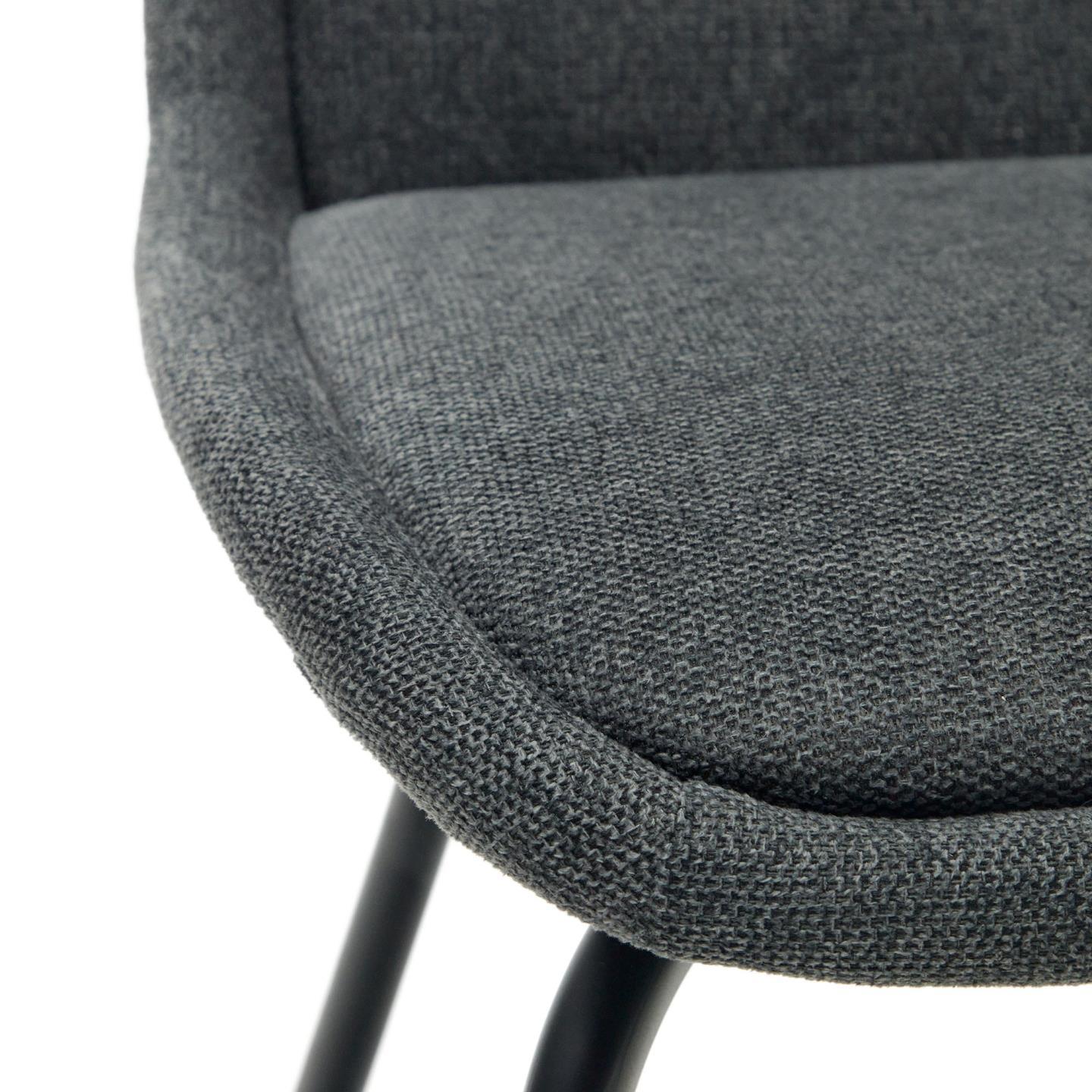 Krzesło AIMIN ciemnoszary szenil z czarną podstawą La Forma Eye on Design
