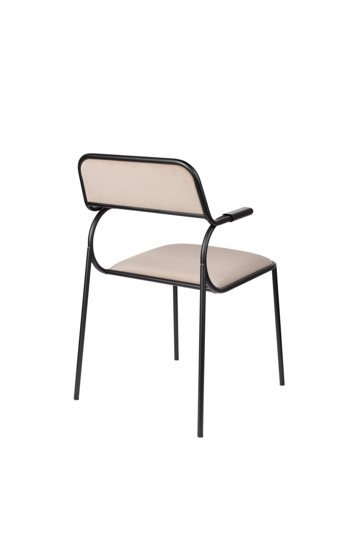 Krzesło ALBA beżowy z czarną podstawą Zuiver Eye on Design