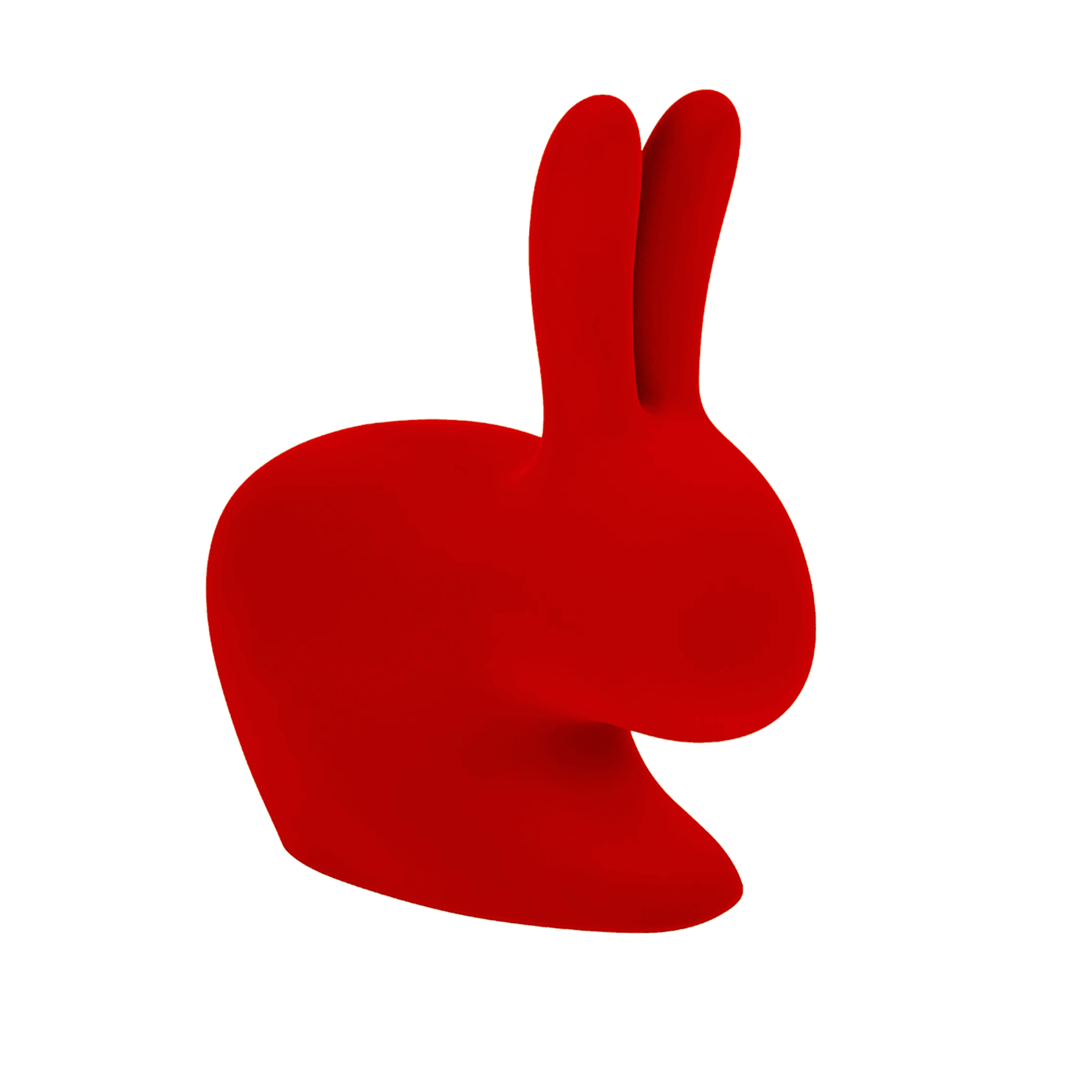 Krzesło BABY RABBIT VELVET czerwony Qeeboo Eye on Design