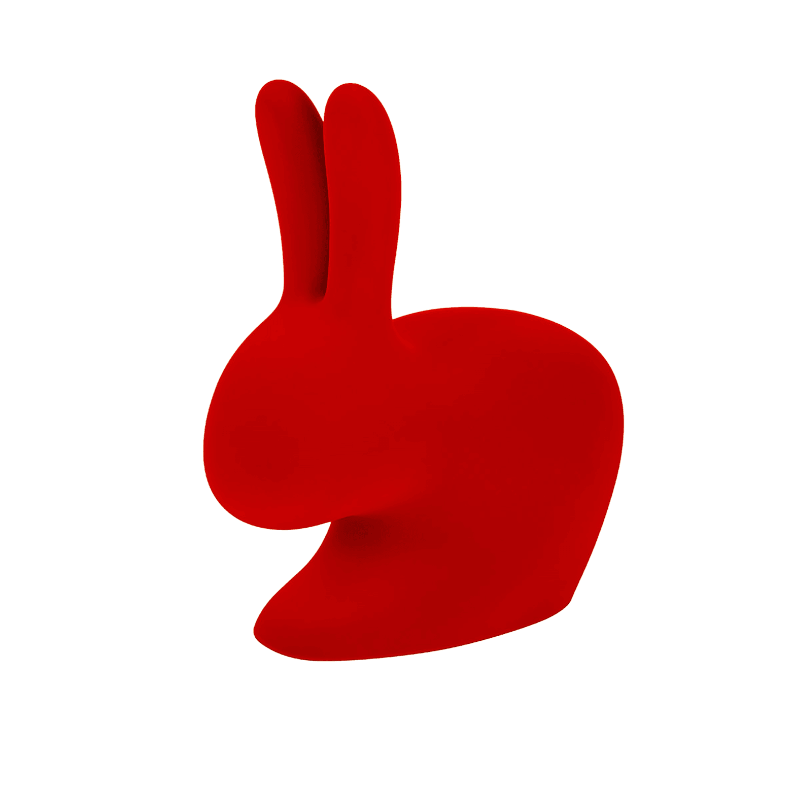 Krzesło BABY RABBIT VELVET czerwony Qeeboo Eye on Design