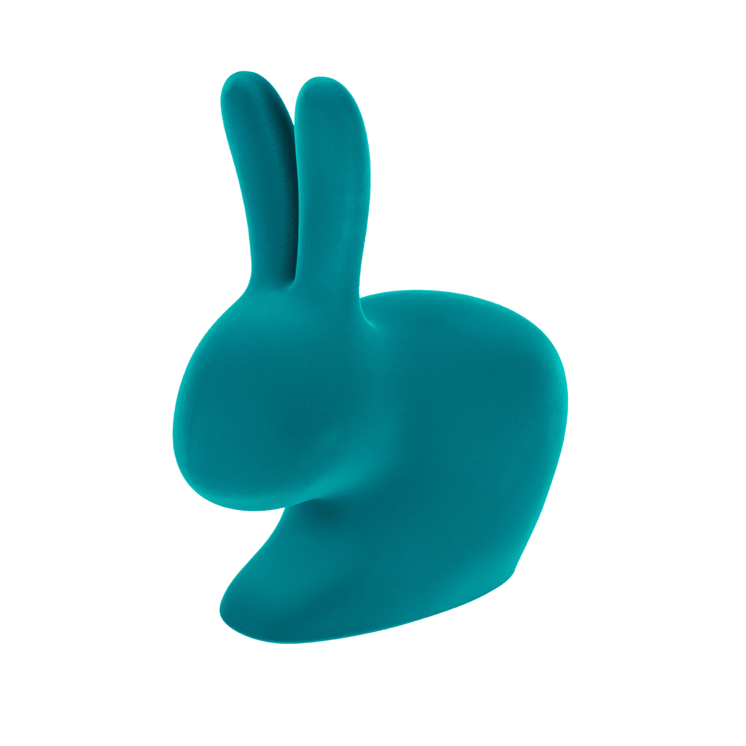 Krzesło BABY RABBIT VELVET turkusowy Qeeboo Eye on Design