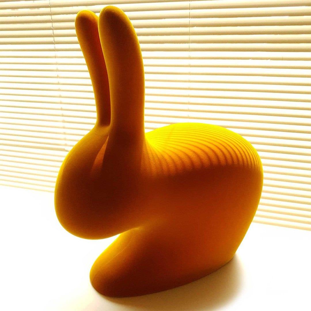 Krzesło BABY RABBIT VELVET żółty Qeeboo Eye on Design