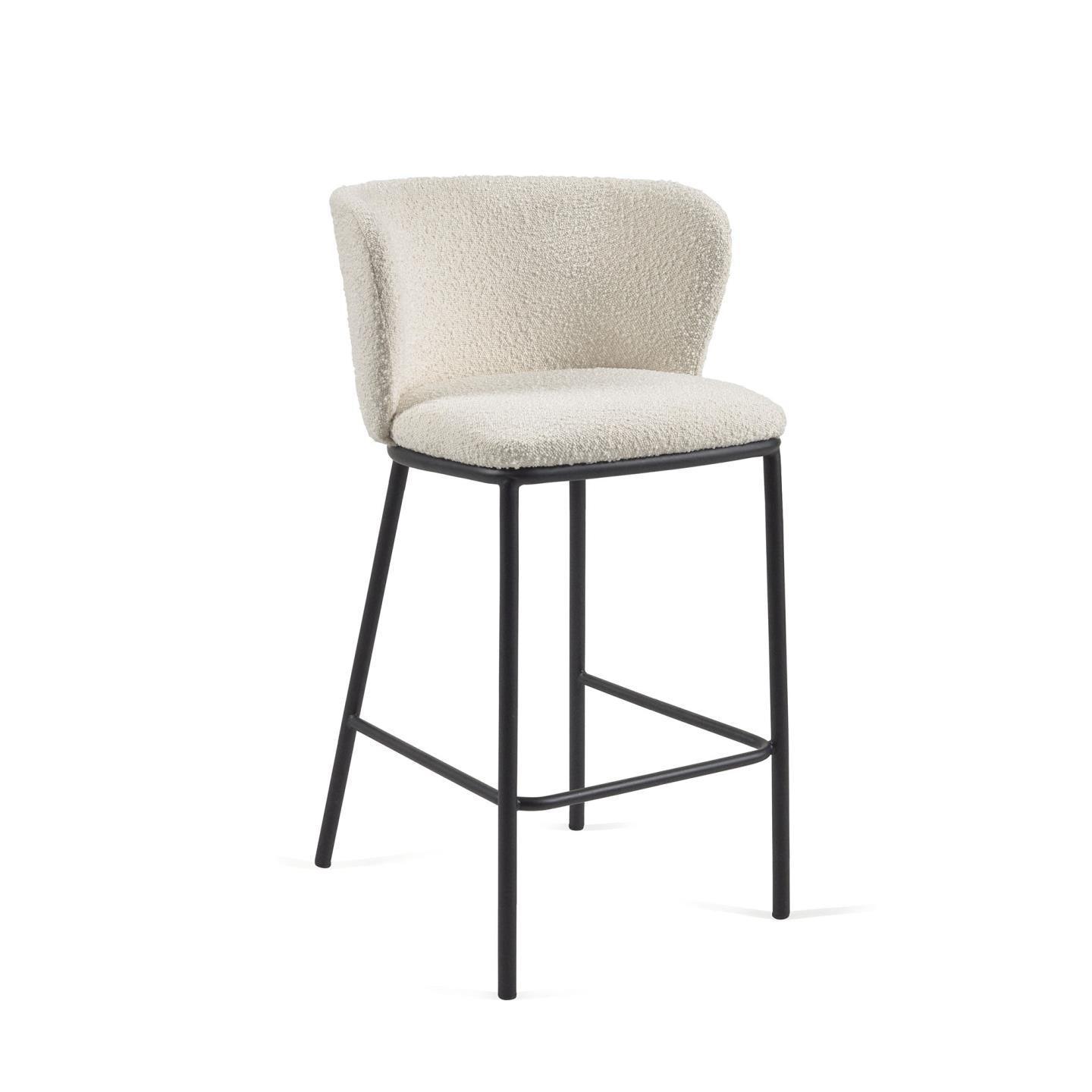 Krzesło barowe CISELIA biały boucle La Forma 65 cm Eye on Design