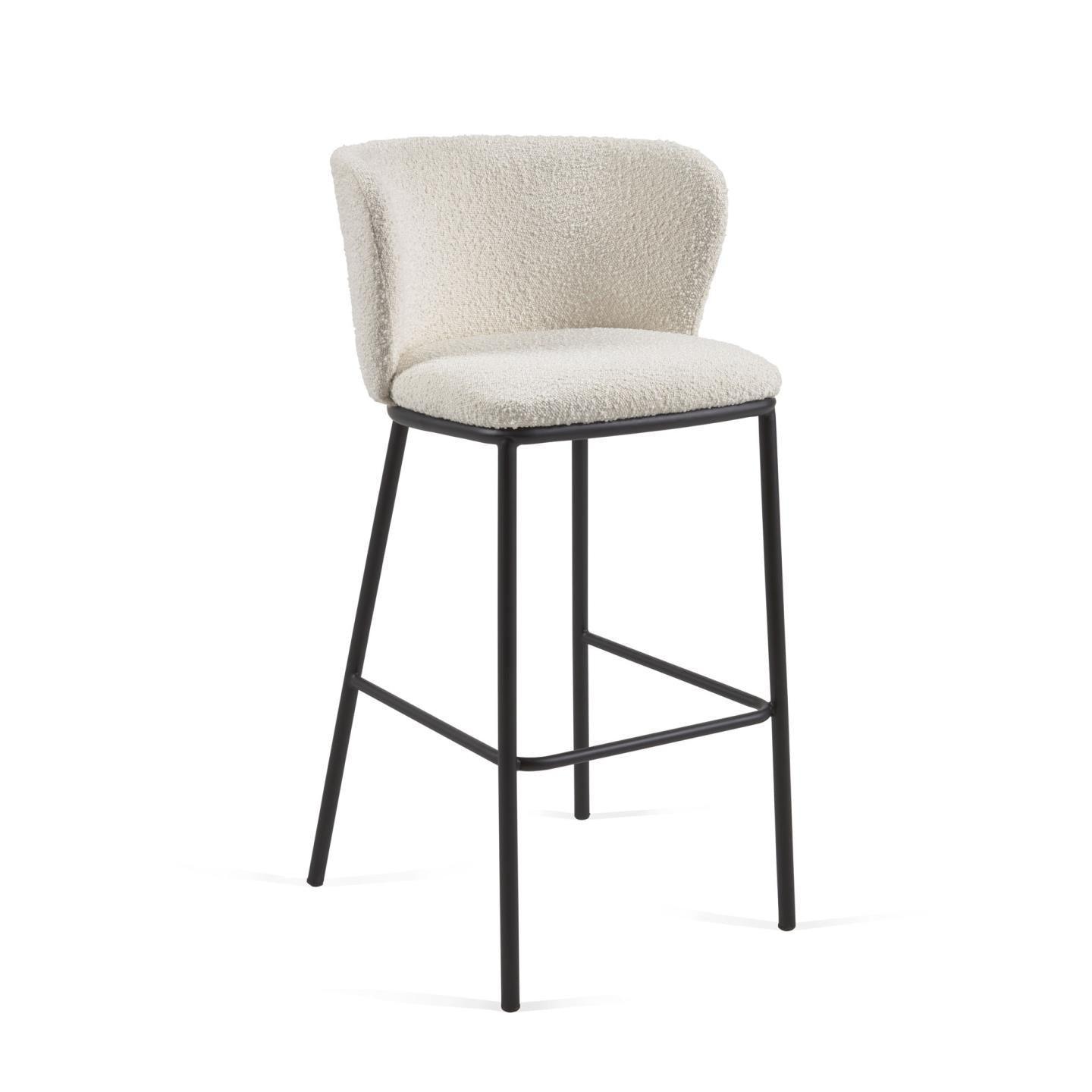 Krzesło barowe CISELIA biały boucle La Forma 75 cm Eye on Design