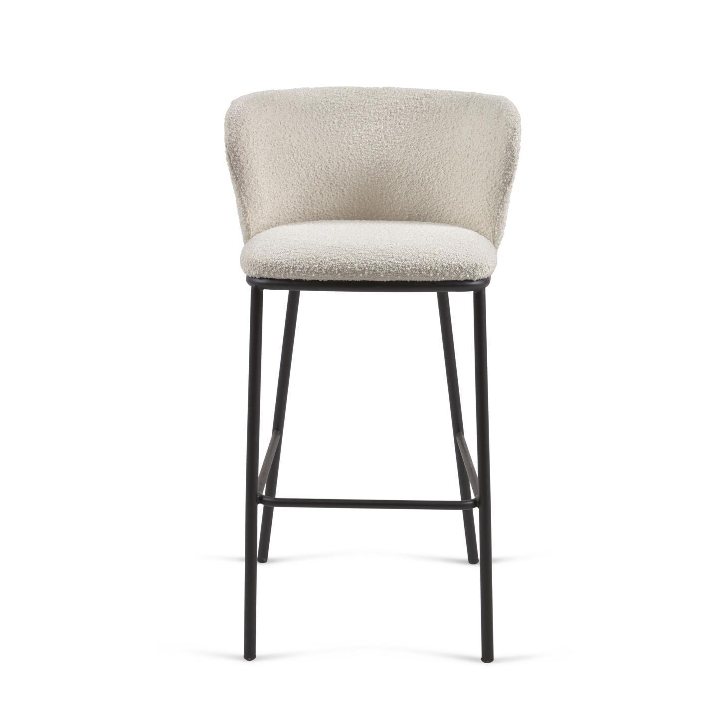 Krzesło barowe CISELIA biały boucle La Forma Eye on Design