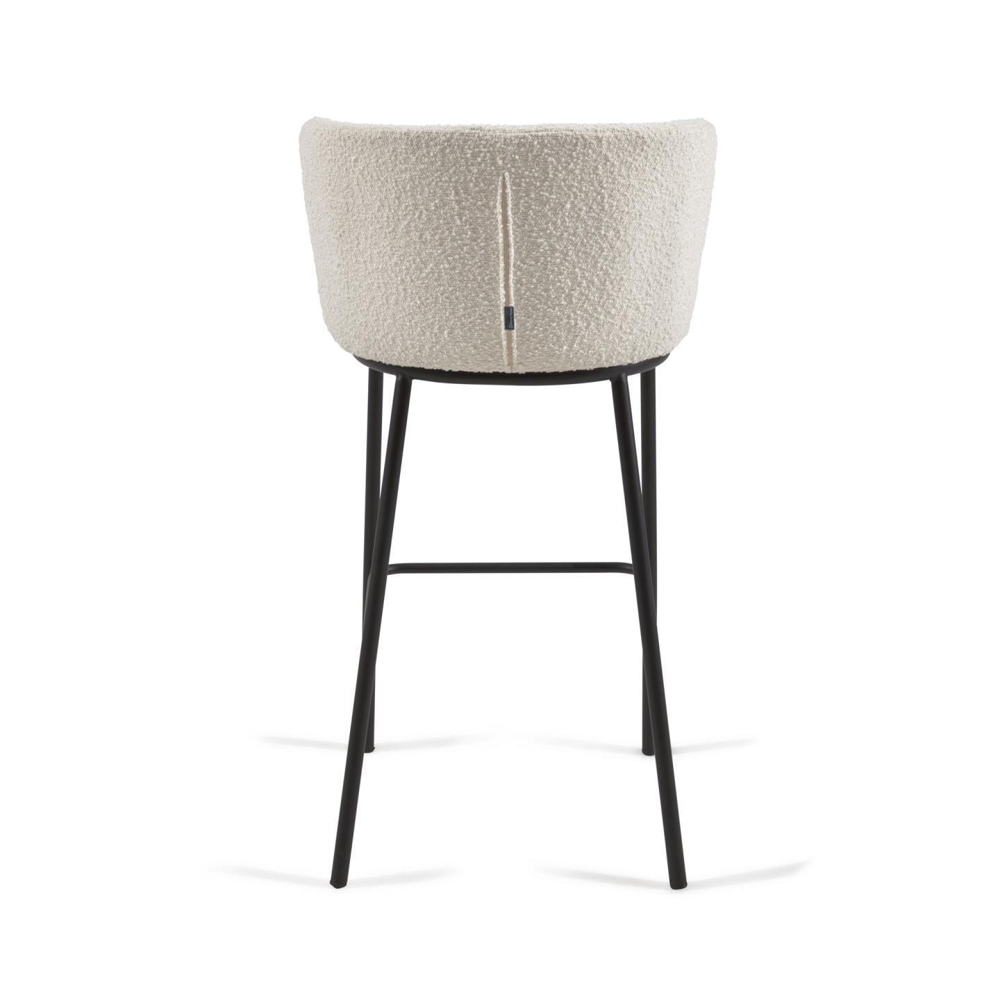 Krzesło barowe CISELIA biały boucle La Forma Eye on Design