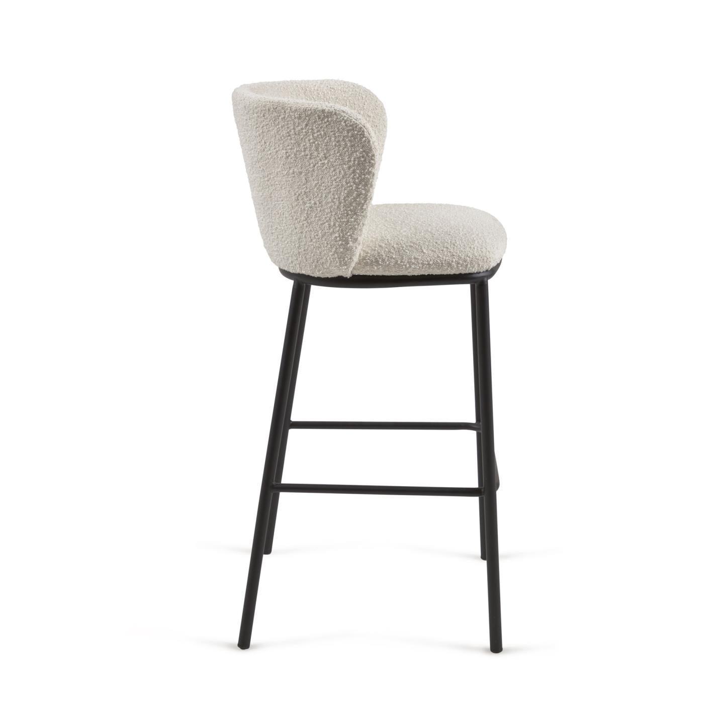 Krzesło barowe CISELIA biały boucle La Forma Eye on Design