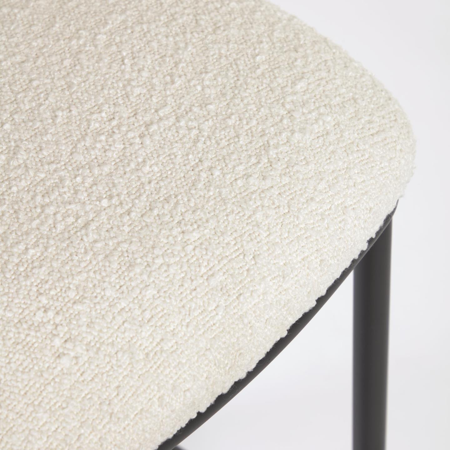 Krzesło barowe CISELIA biały boucle La Forma Eye on Design