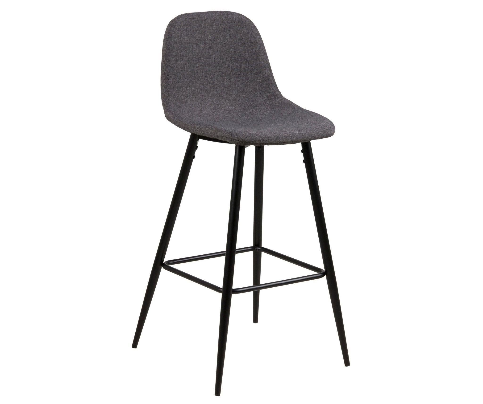 Krzesło barowe LIVIA ciemnoszary z czarną podstawą Home Essentials Eye on Design