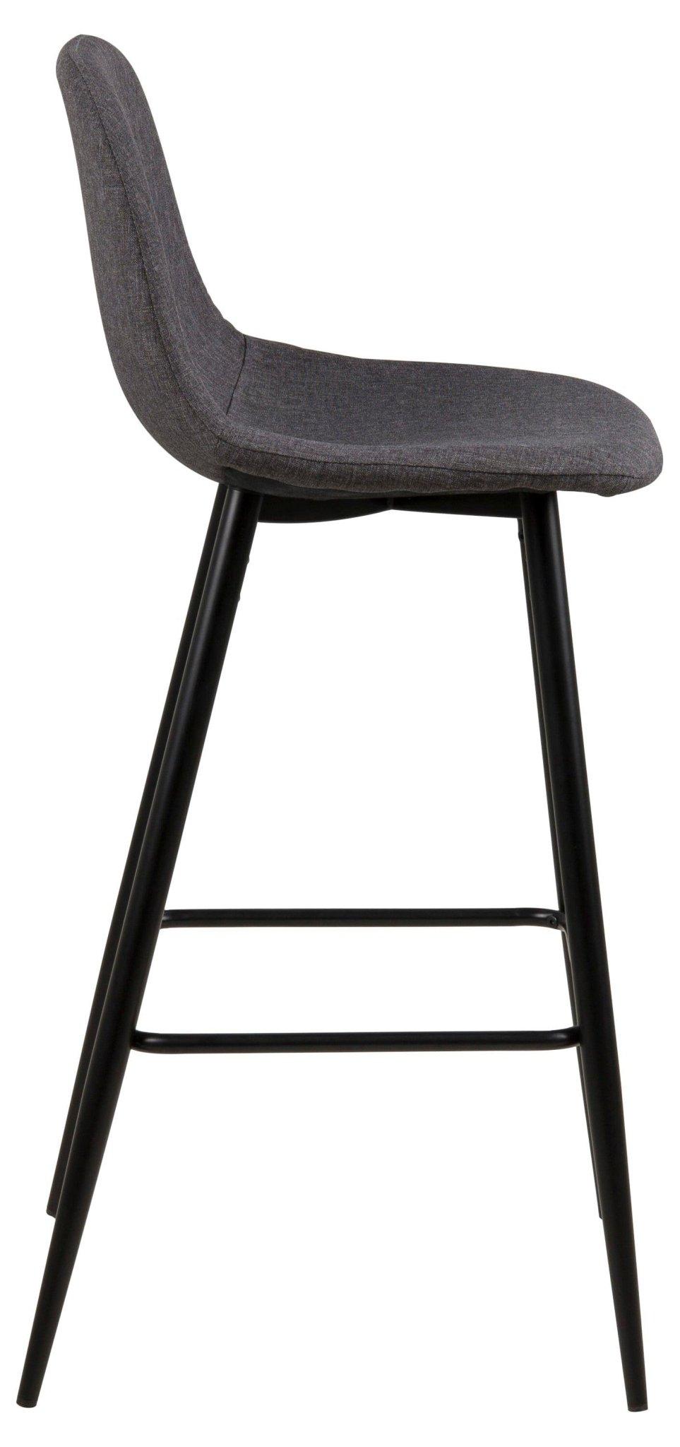 Krzesło barowe LIVIA ciemnoszary z czarną podstawą Home Essentials Eye on Design