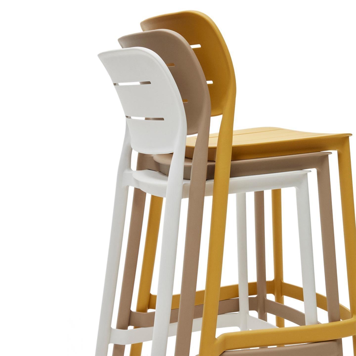 Krzesło barowe ogrodowe MORELLA musztardowy La Forma Eye on Design