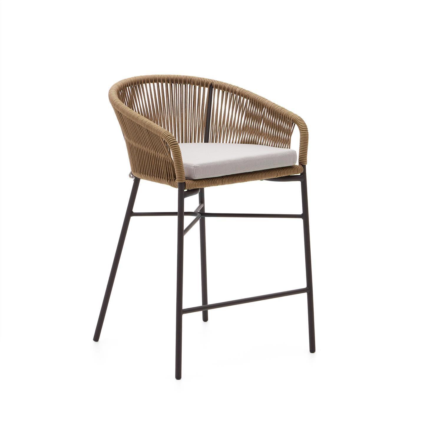 Krzesło barowe ogrodowe YANET beżowy La Forma 65 cm Eye on Design