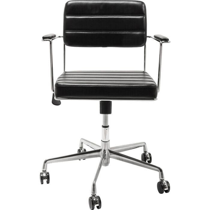 Krzesło biurkowe z czarnej ekoskóry Kare Design Eye on Design