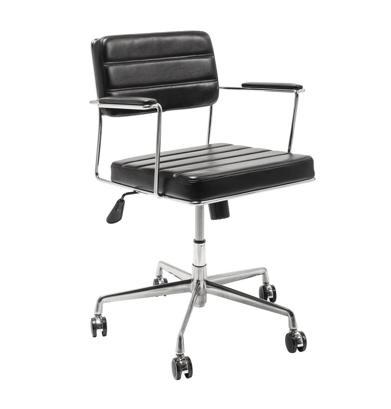 Krzesło biurkowe z czarnej ekoskóry Kare Design Eye on Design