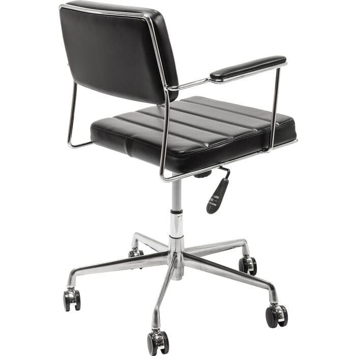 Krzesło biurkowe z czarnej ekoskóry Kare Design Eye on Design
