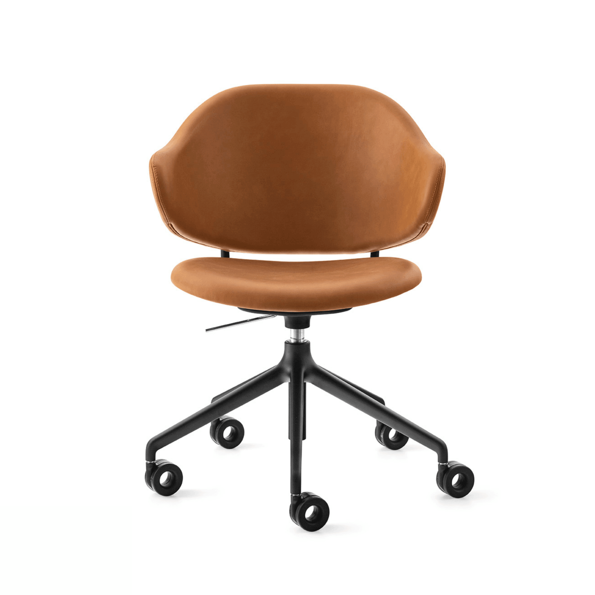 Krzesło biurowe HOLLY koniakowa ekoskóra Calligaris Eye on Design